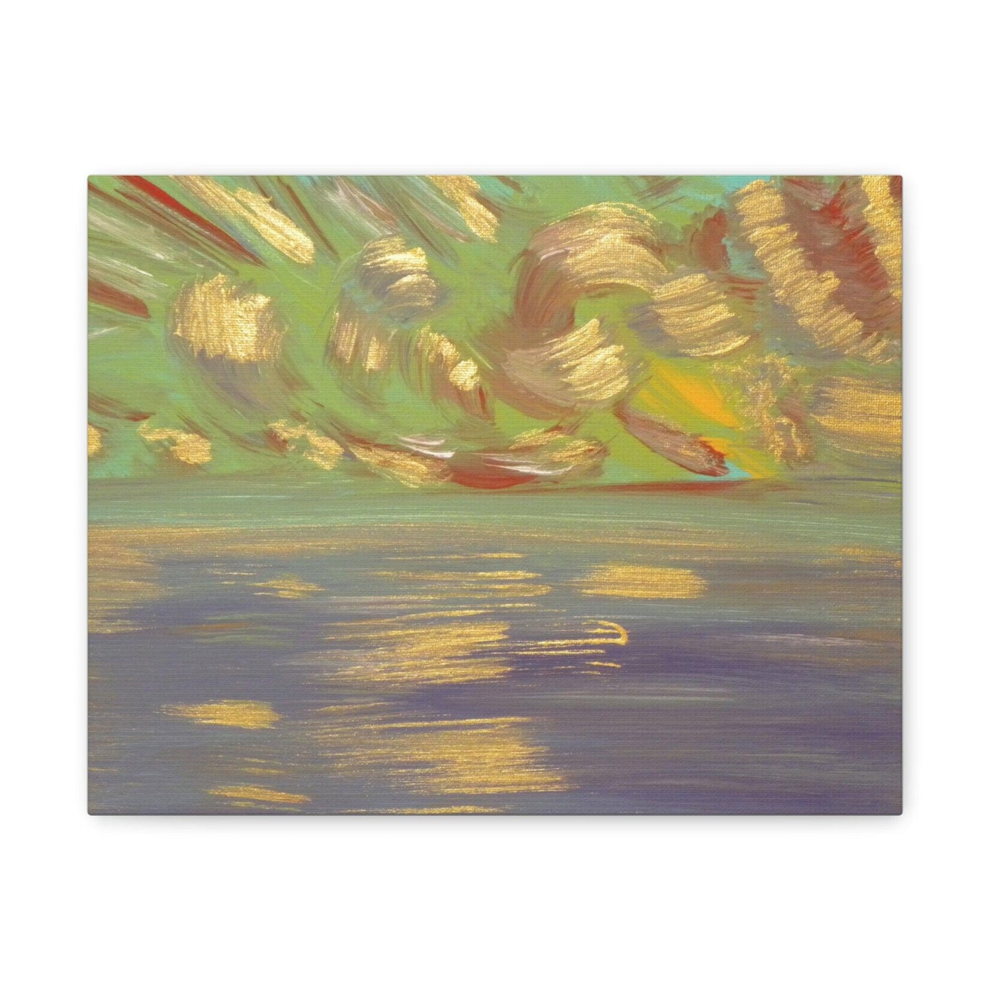 Canvas Gallery Wraps - Abstract Hawaiian Ocean Painting by Katya Montes - Katya Montes Art