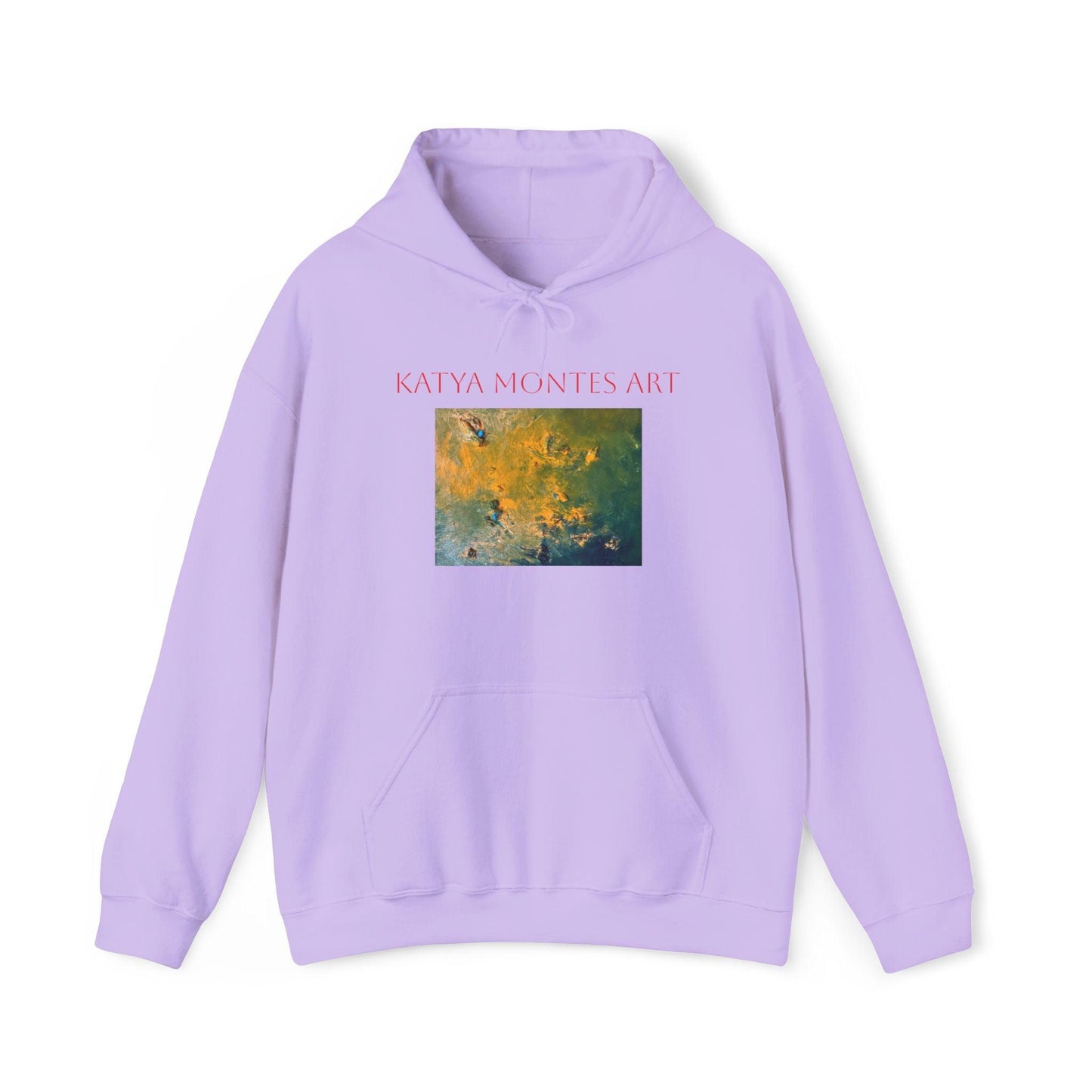 Abstract Painting Hooded Sweatshirt by Katya Montes - Katya Montes Art