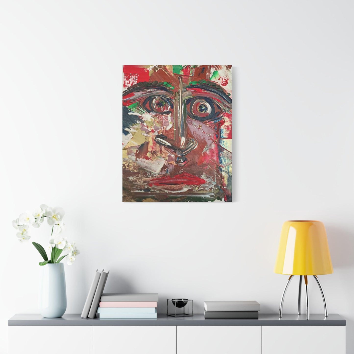 Angry Eyes Painting No.305 - Portrait Expressionism- Canvas Print - Katya Montes Art