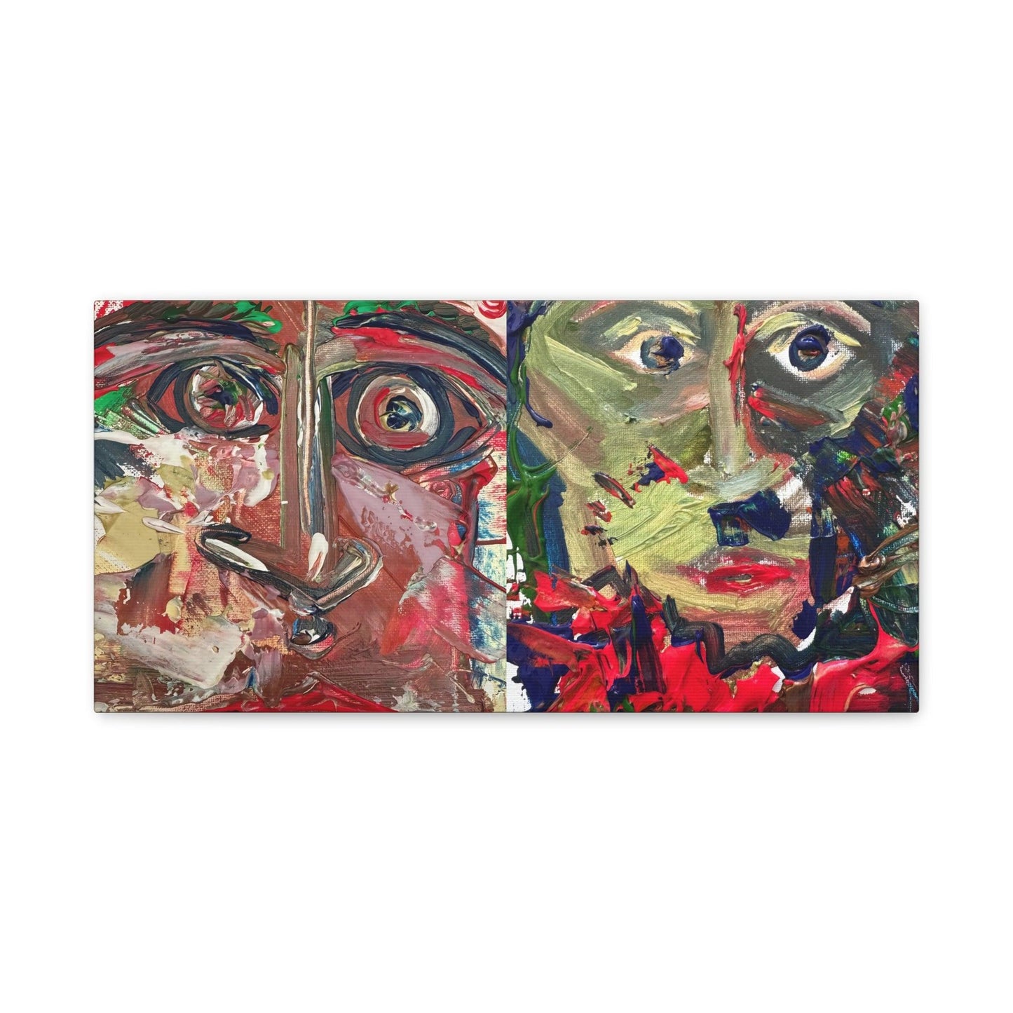 LIMITED EDITION - Dual Portrait Expressionism - Canvas Print - Katya Montes Art