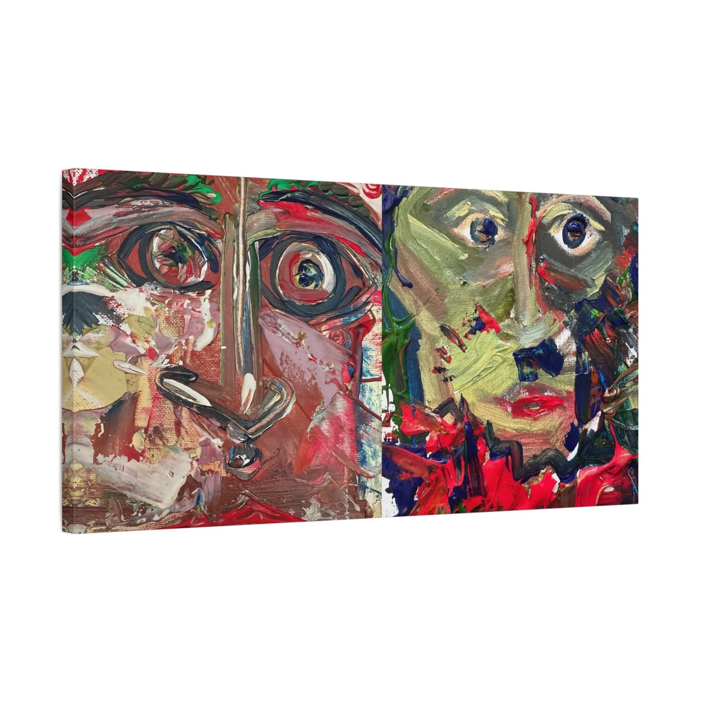 LIMITED EDITION - Dual Portrait Expressionism - Canvas Print - Katya Montes Art