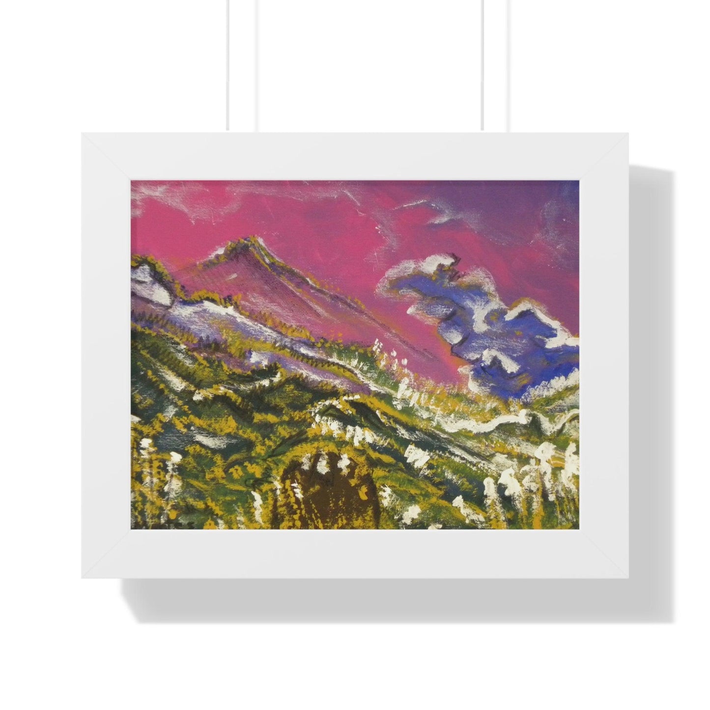 Whimsical Mountain Art Framed Poster - Katya Montes Art