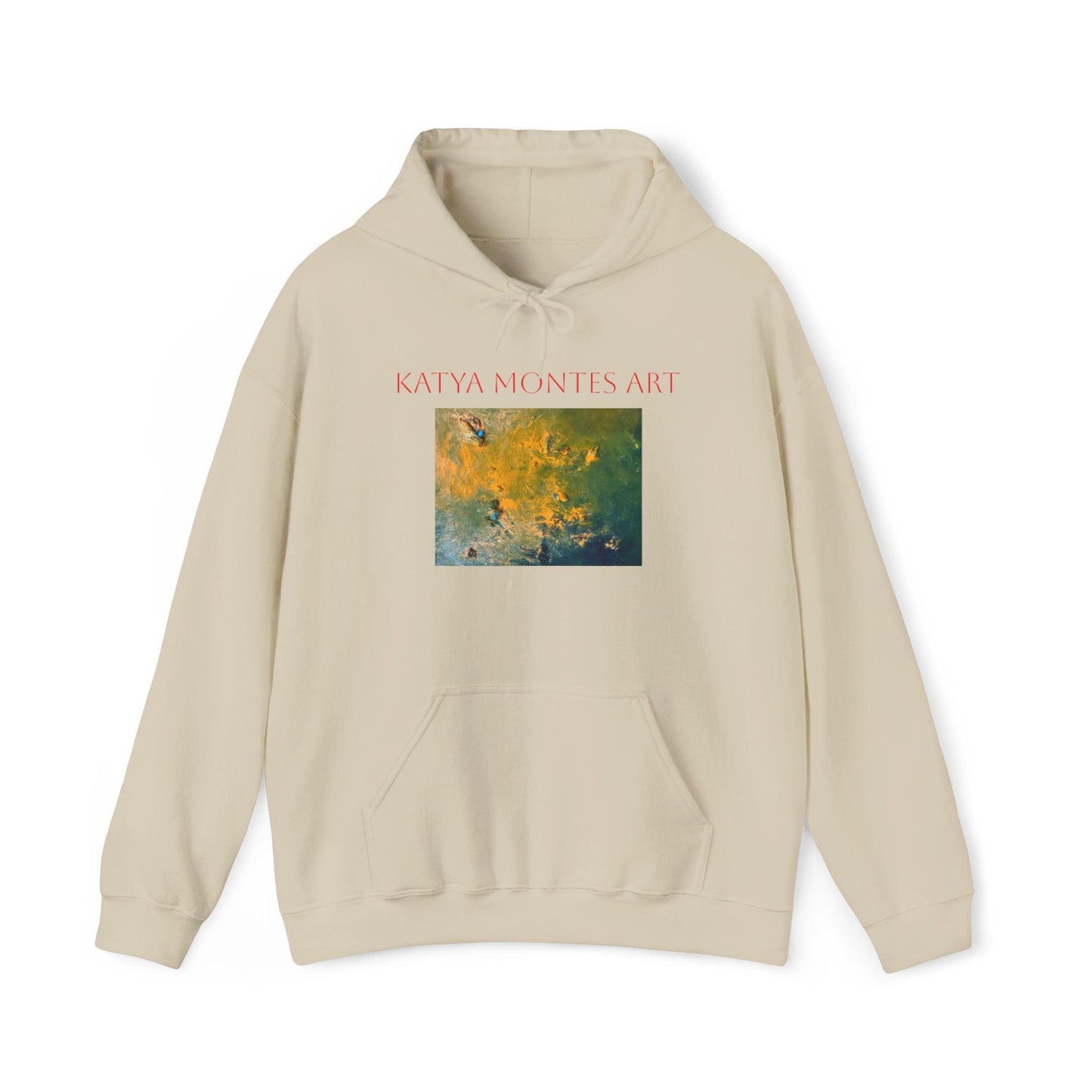 Abstract Painting Hooded Sweatshirt by Katya Montes - Katya Montes Art