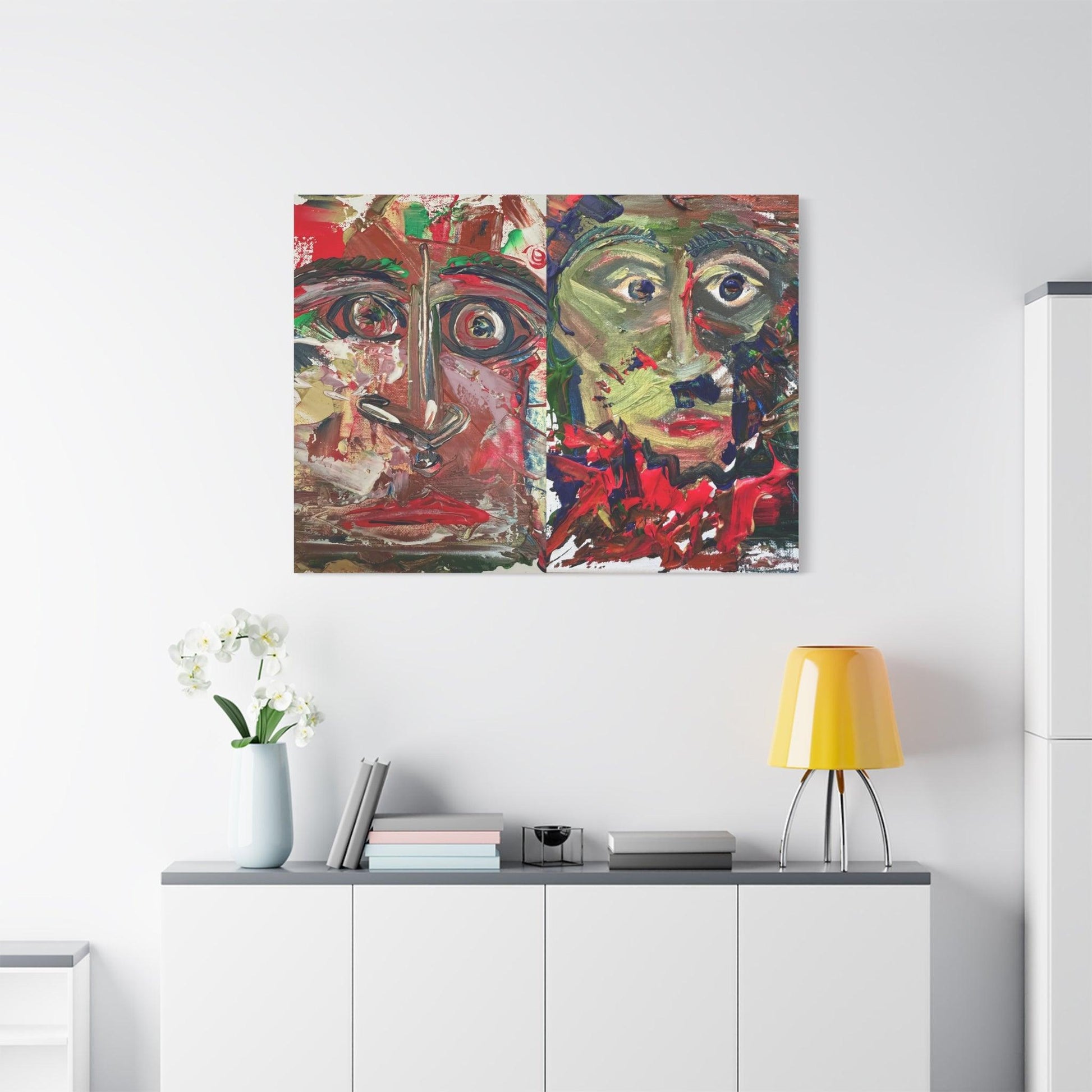 LIMITED EDITION - Dual Portrait Expressionism - Canvas Print - Katya Montes Art