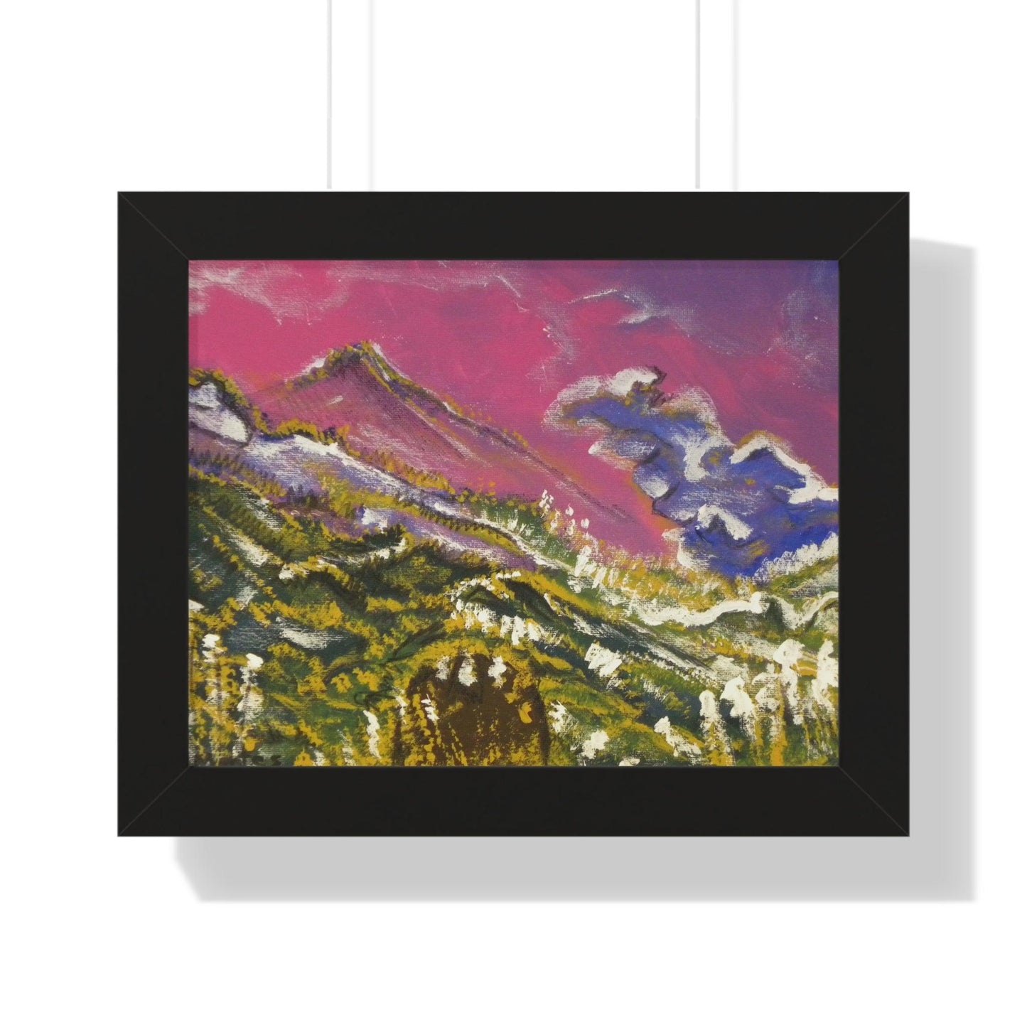 Whimsical Mountain Art Framed Poster - Katya Montes Art