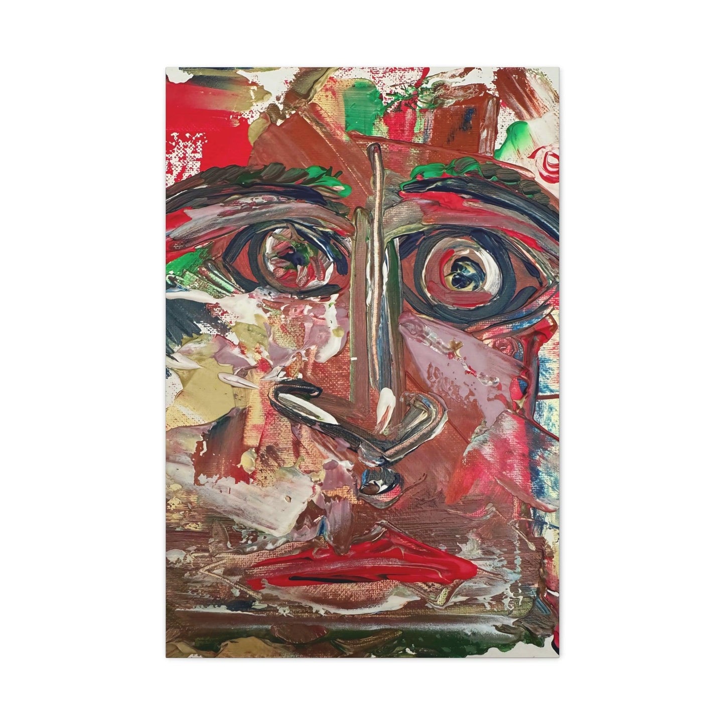 Angry Eyes Painting No.305 - Portrait Expressionism- Canvas Print - Katya Montes Art