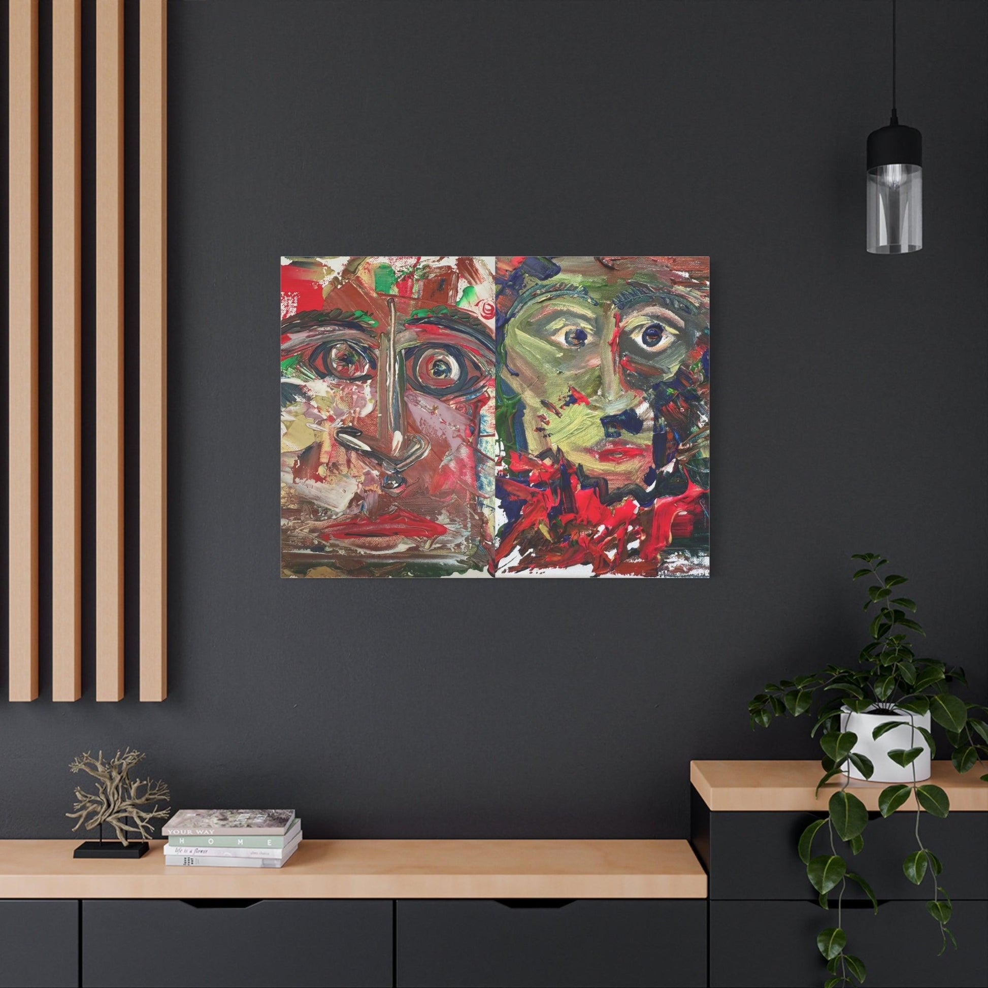 LIMITED EDITION - Dual Portrait Expressionism - Canvas Print - Katya Montes Art