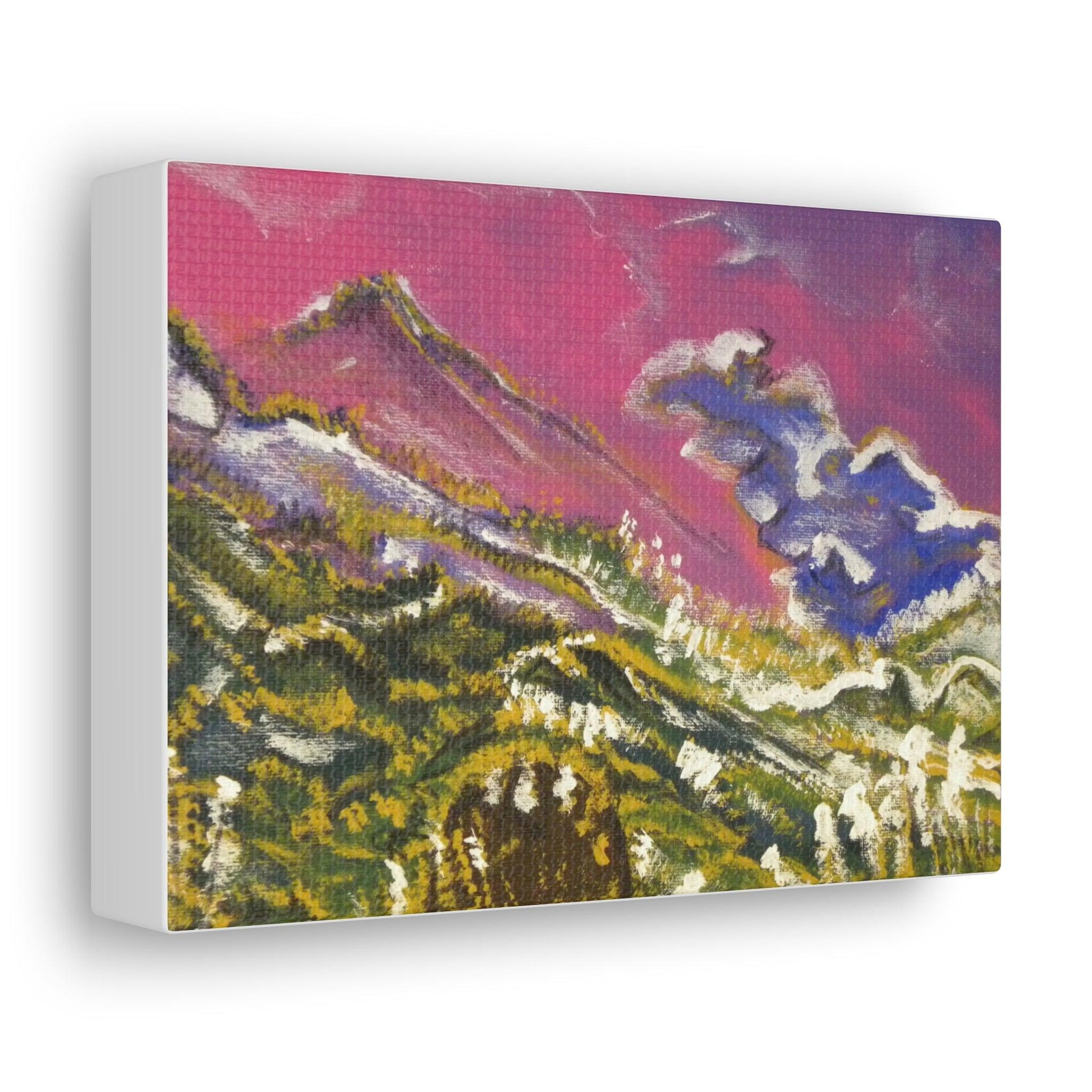 Canvas Gallery Wraps - Abstract Expressive Mountain Painting by Katya Montes - Katya Montes Art