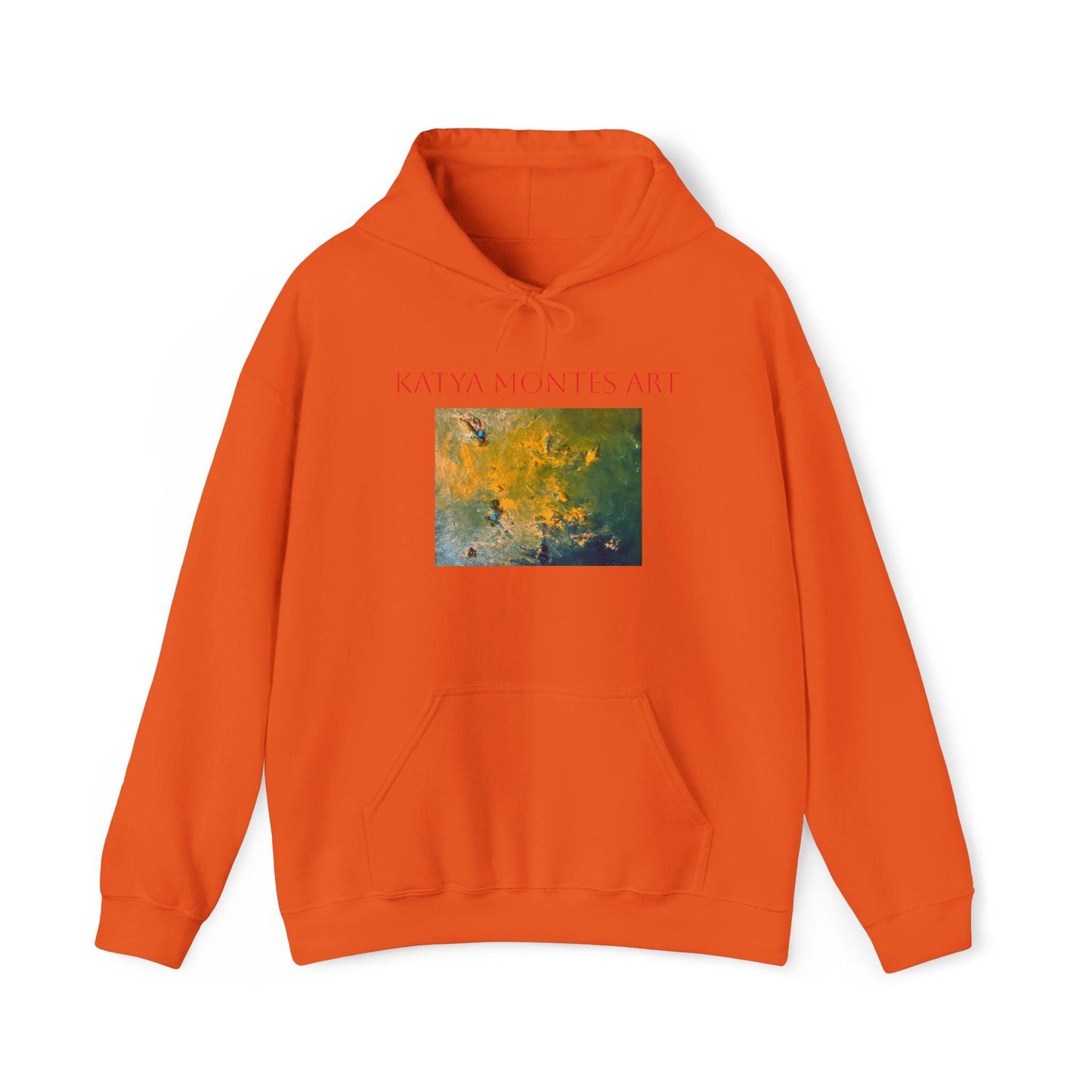 Abstract Painting Hooded Sweatshirt by Katya Montes - Katya Montes Art