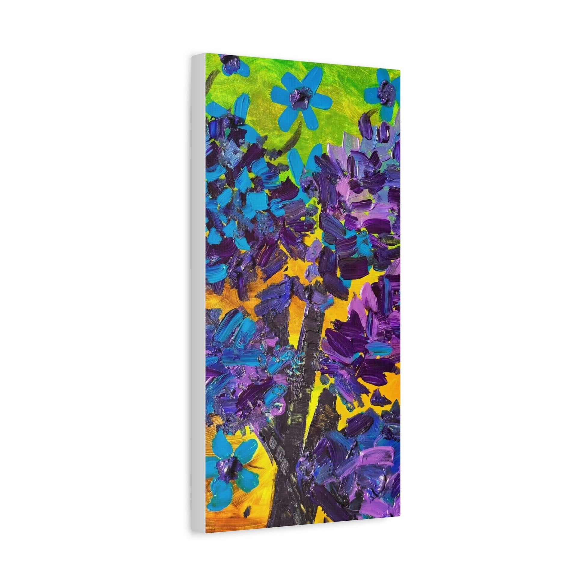 Lilac Flowers Expressionistic Painting - Canvas Print - Katya Montes Art