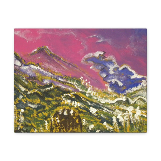 Canvas Gallery Wraps - Abstract Expressive Mountain Painting by Katya Montes - Katya Montes Art