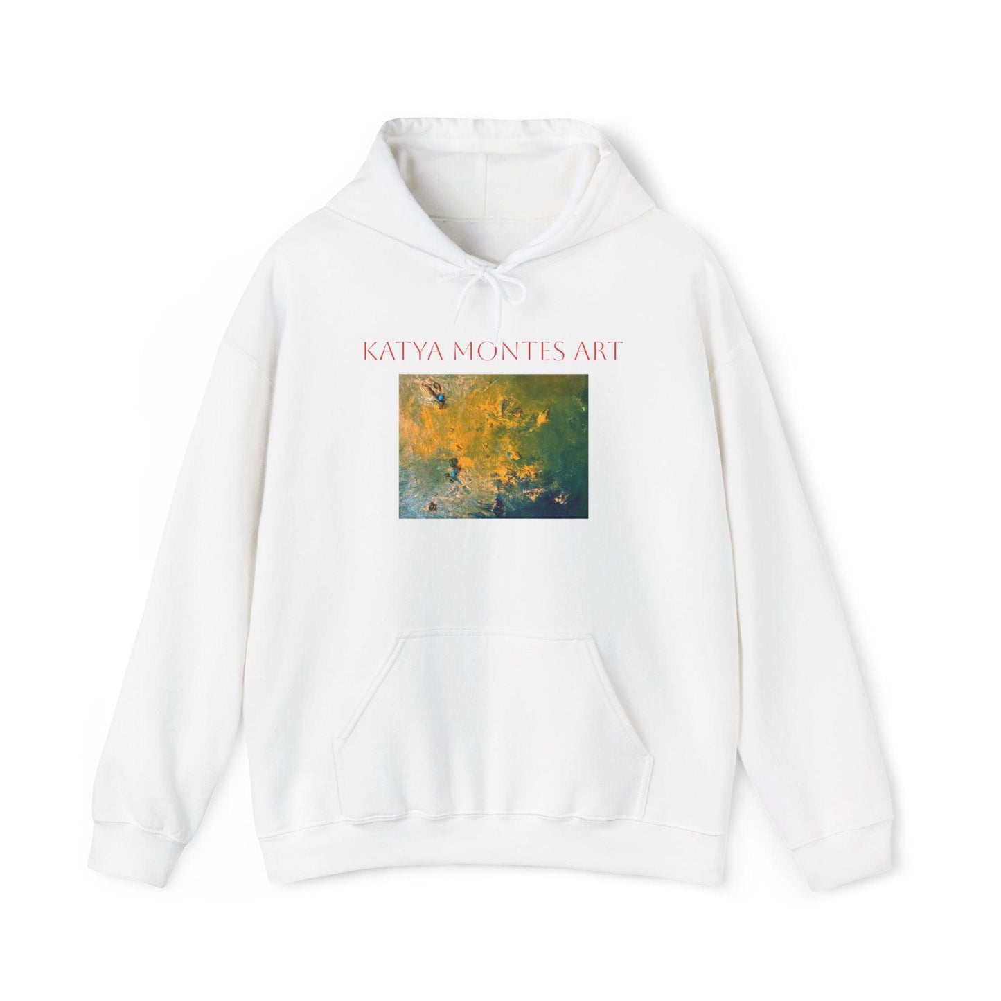 Abstract Painting Hooded Sweatshirt by Katya Montes - Katya Montes Art