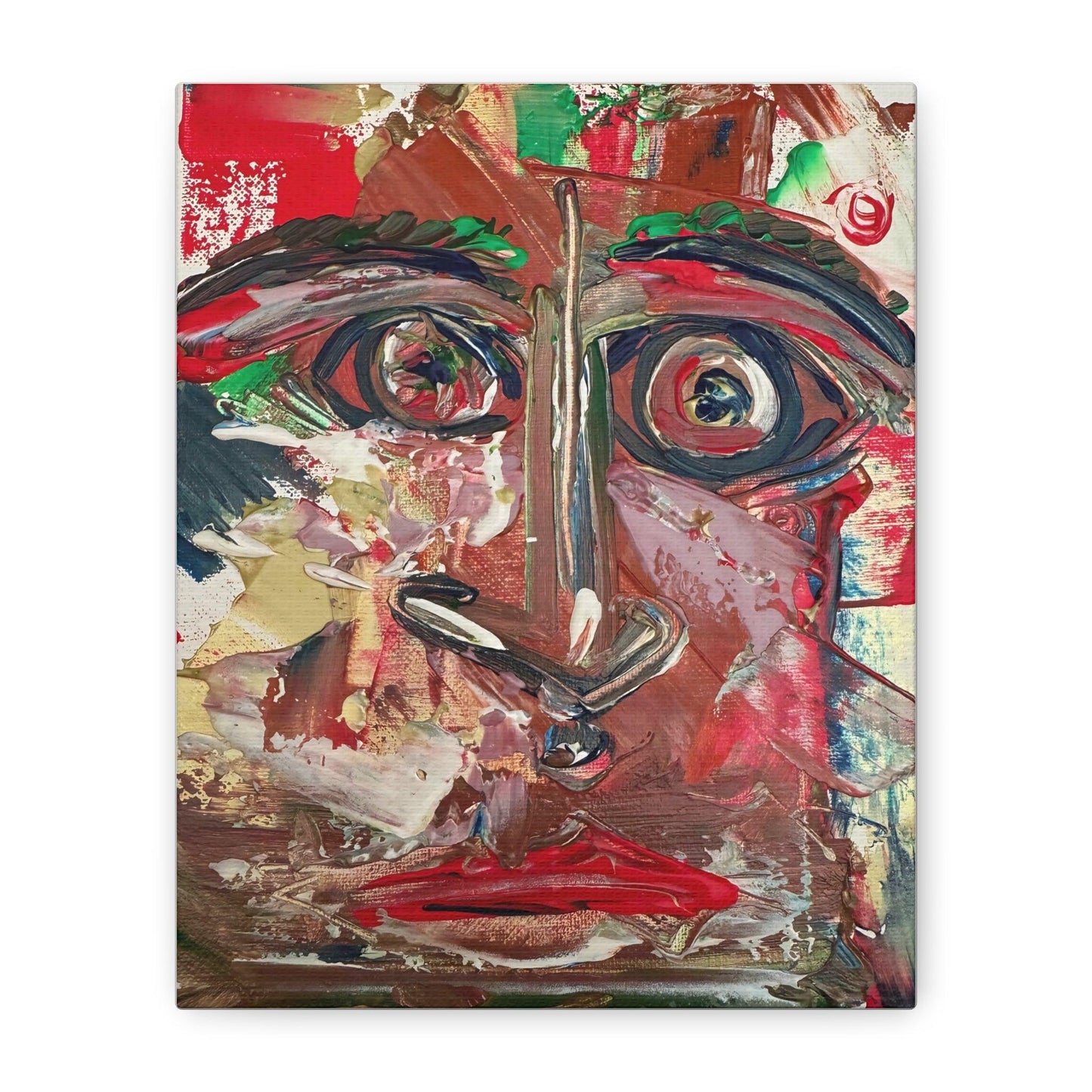 Angry Eyes Painting No.305 - Portrait Expressionism- Canvas Print - Katya Montes Art