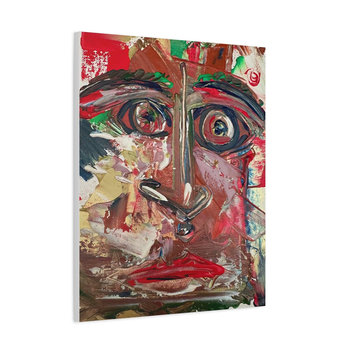 Angry Eyes Painting No.305 - Portrait Expressionism- Canvas Print - Katya Montes Art