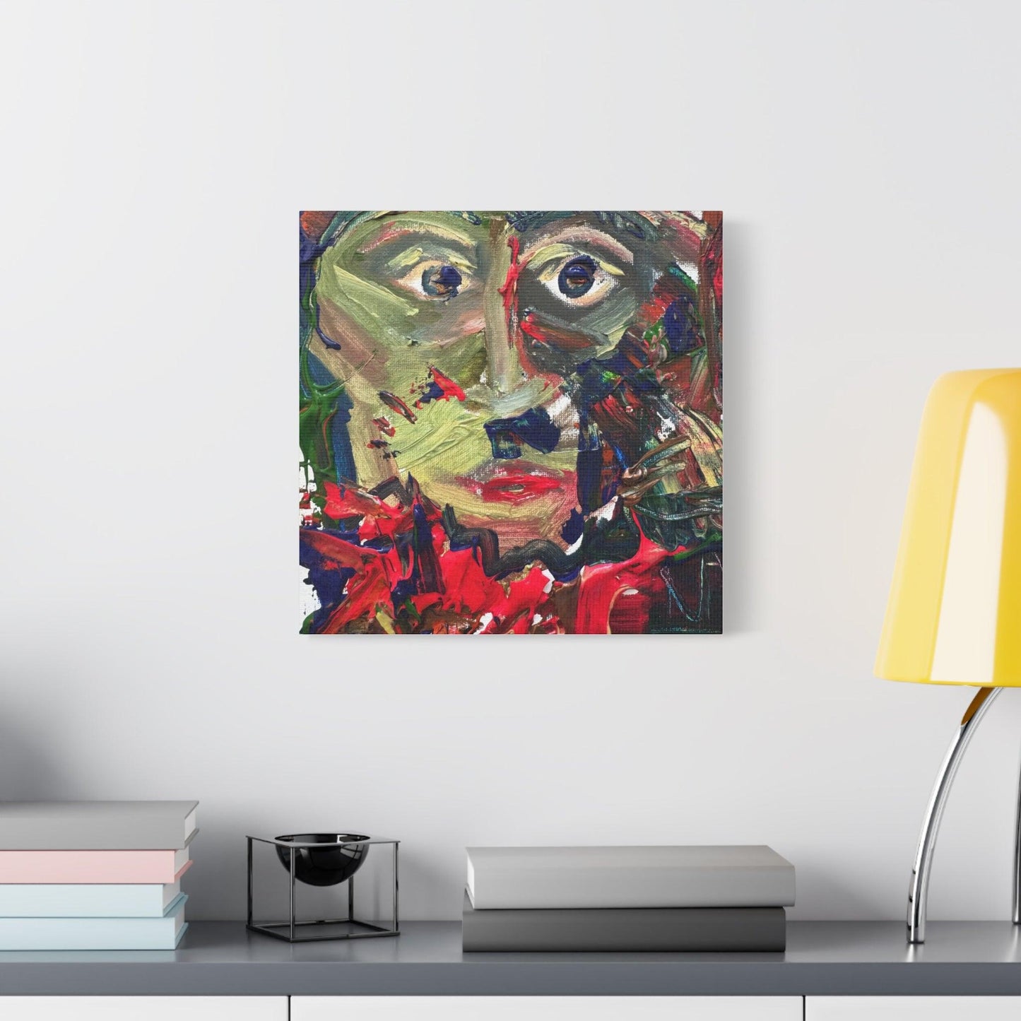 Painting No.301 - Canvas Print - Abstract Portrait Expressionism Painting - Katya Montes Art