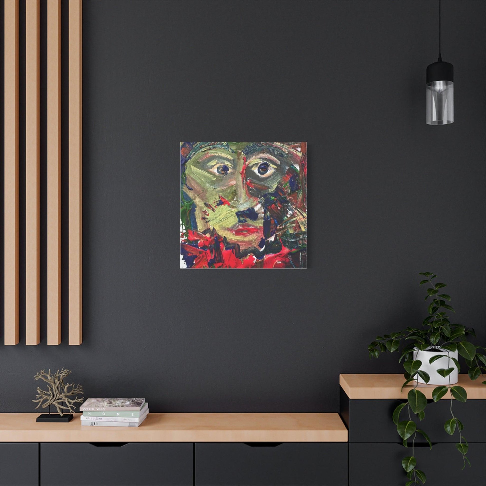 Painting No.301 - Canvas Print - Abstract Portrait Expressionism Painting - Katya Montes Art