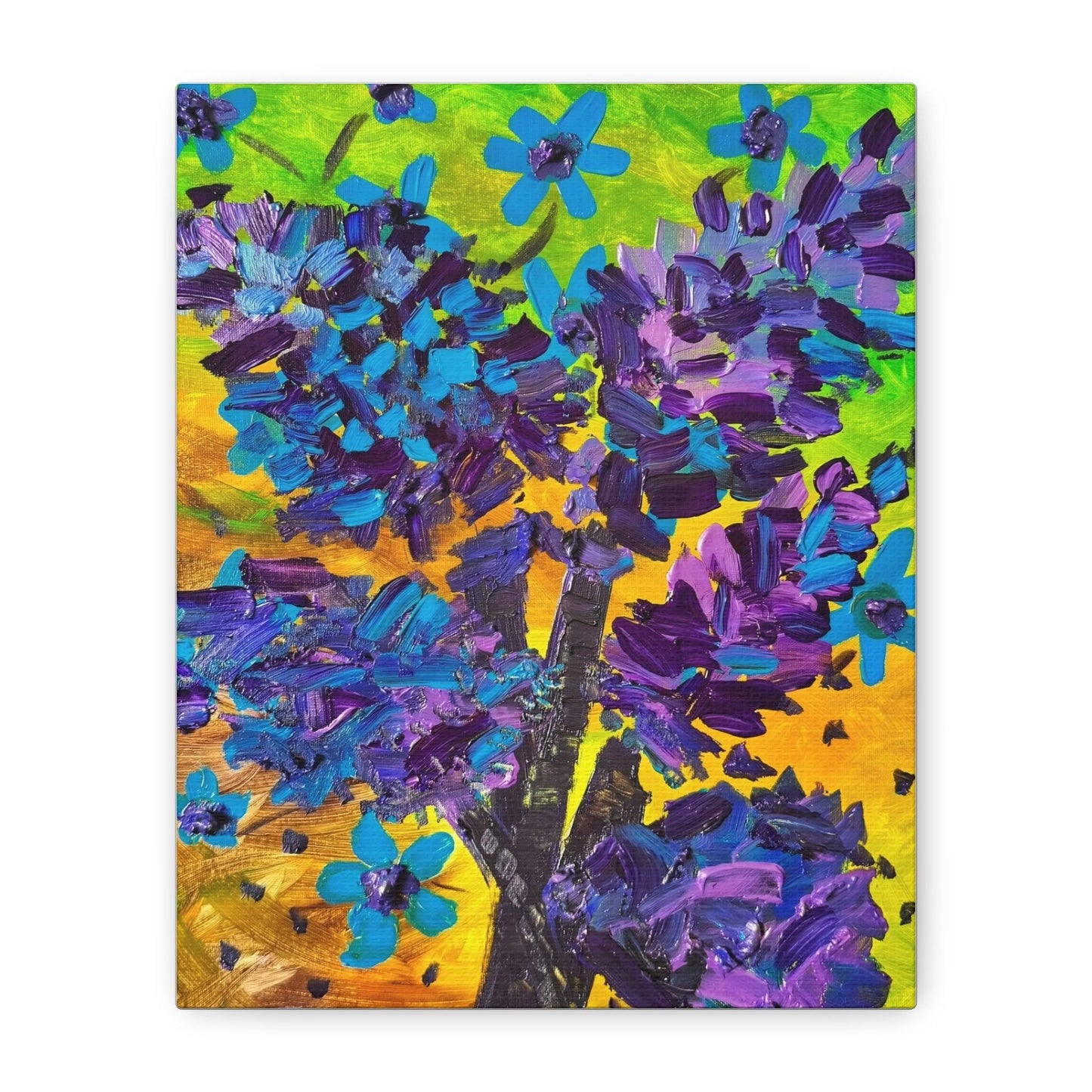 Lilac Flowers Expressionistic Painting - Canvas Print - Katya Montes Art