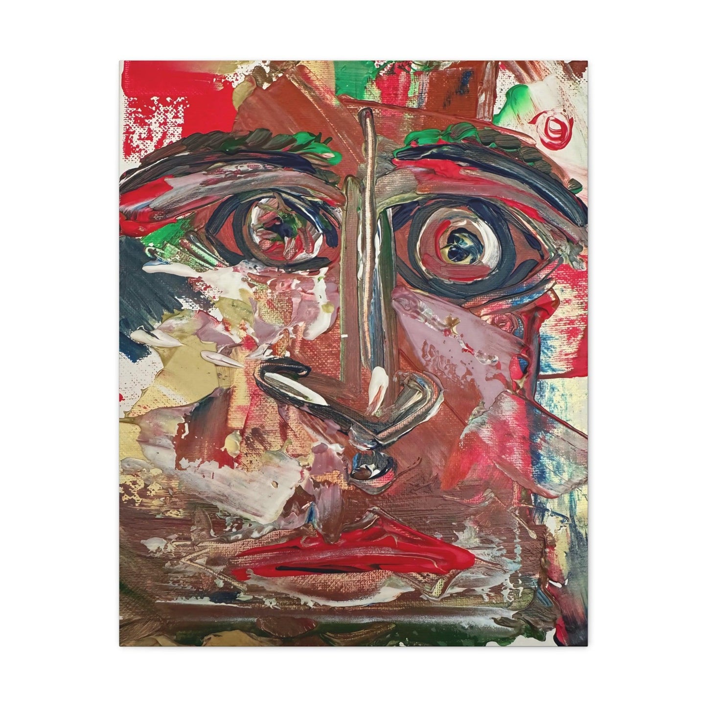 Angry Eyes Painting No.305 - Portrait Expressionism- Canvas Print - Katya Montes Art