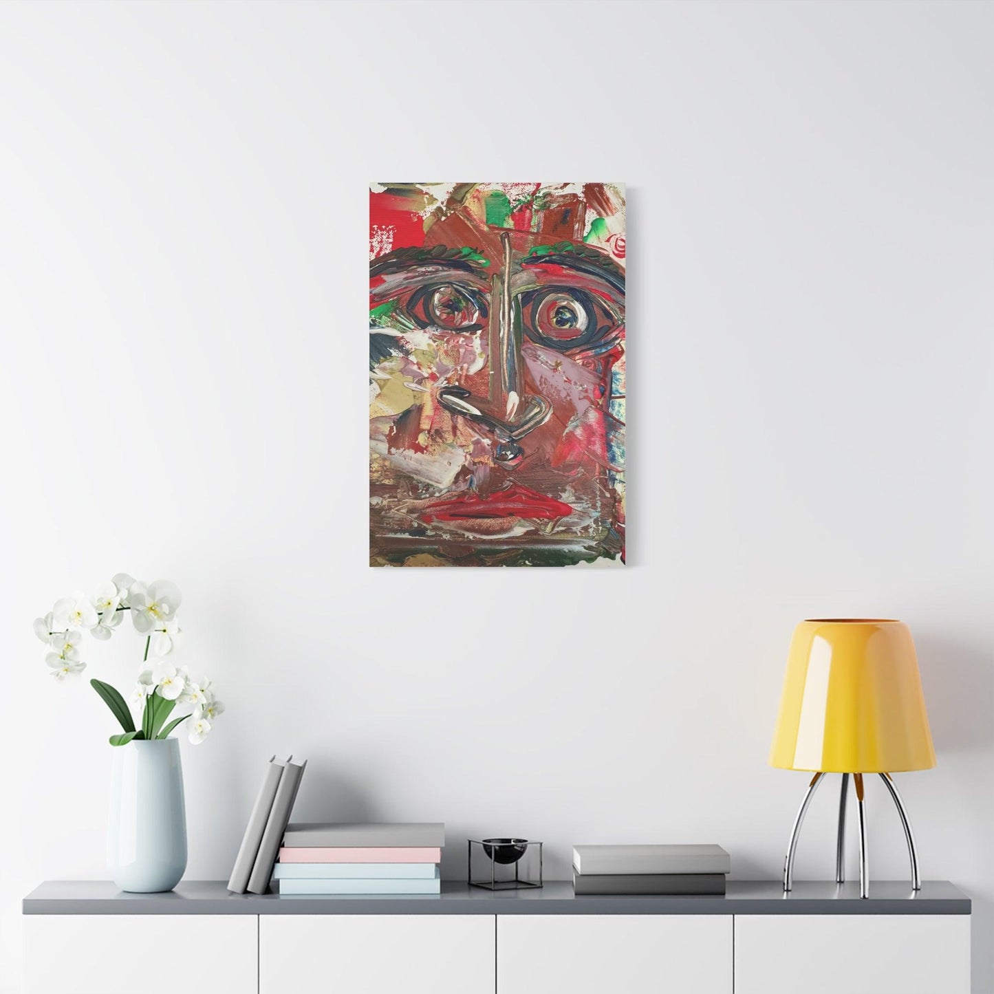 Angry Eyes Painting No.305 - Portrait Expressionism- Canvas Print - Katya Montes Art