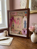 "Susan's Wardrobe" Vintage Paper Doll Shadowbox Art – Nostalgic Handmade 3D Collage