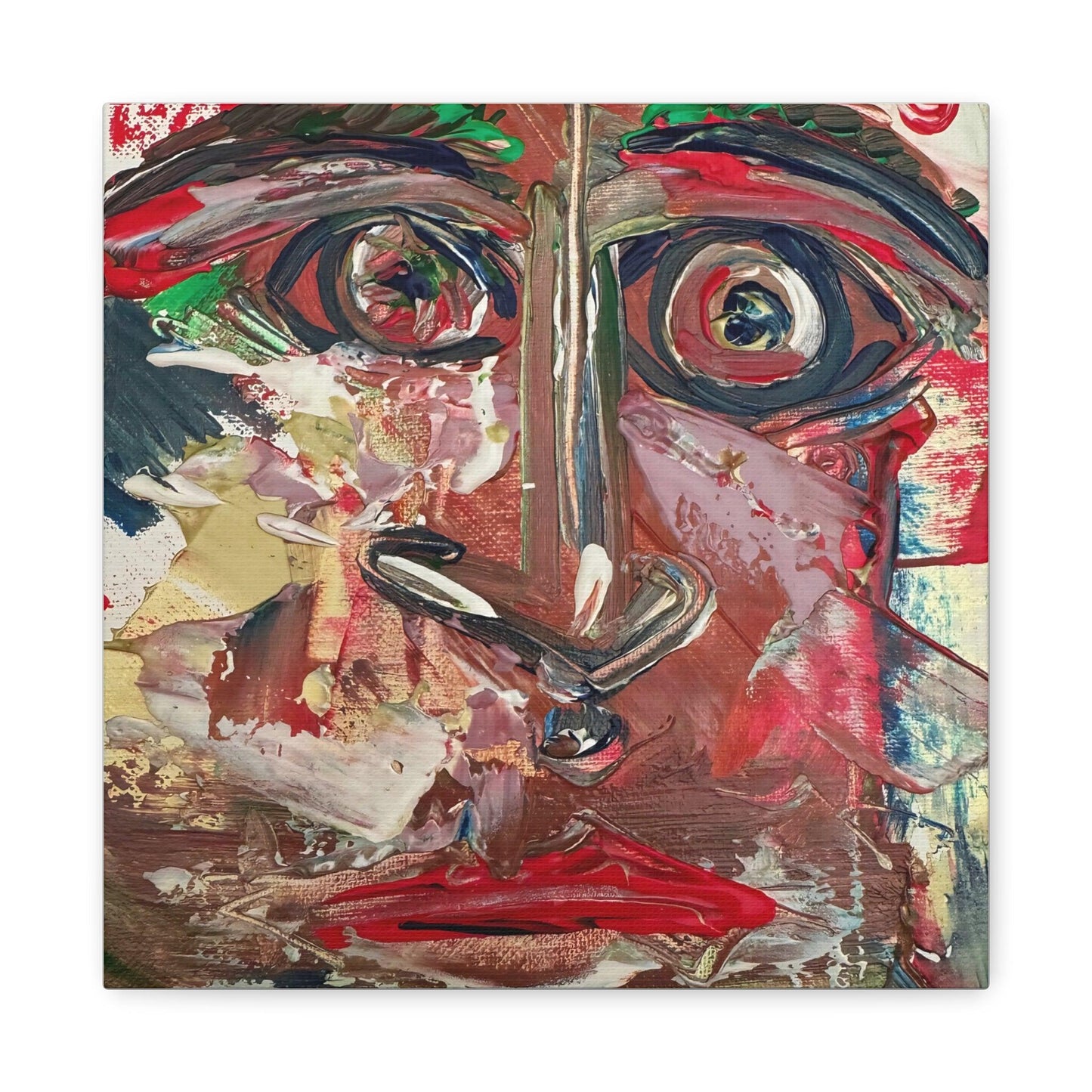 Angry Eyes Painting No.305 - Portrait Expressionism- Canvas Print - Katya Montes Art