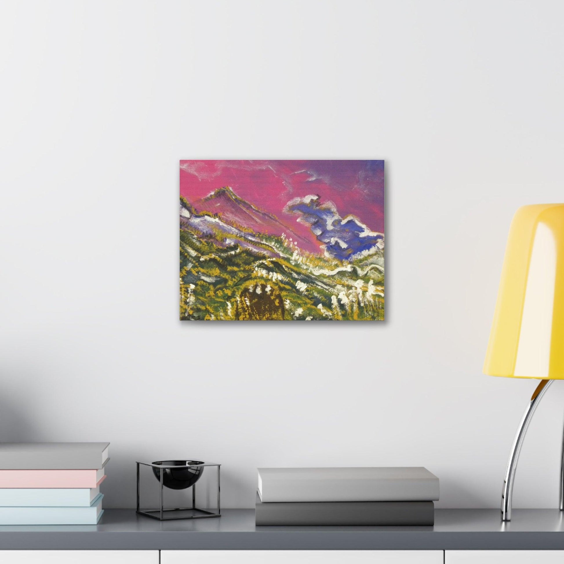 Canvas Gallery Wraps - Abstract Expressive Mountain Painting by Katya Montes - Katya Montes Art