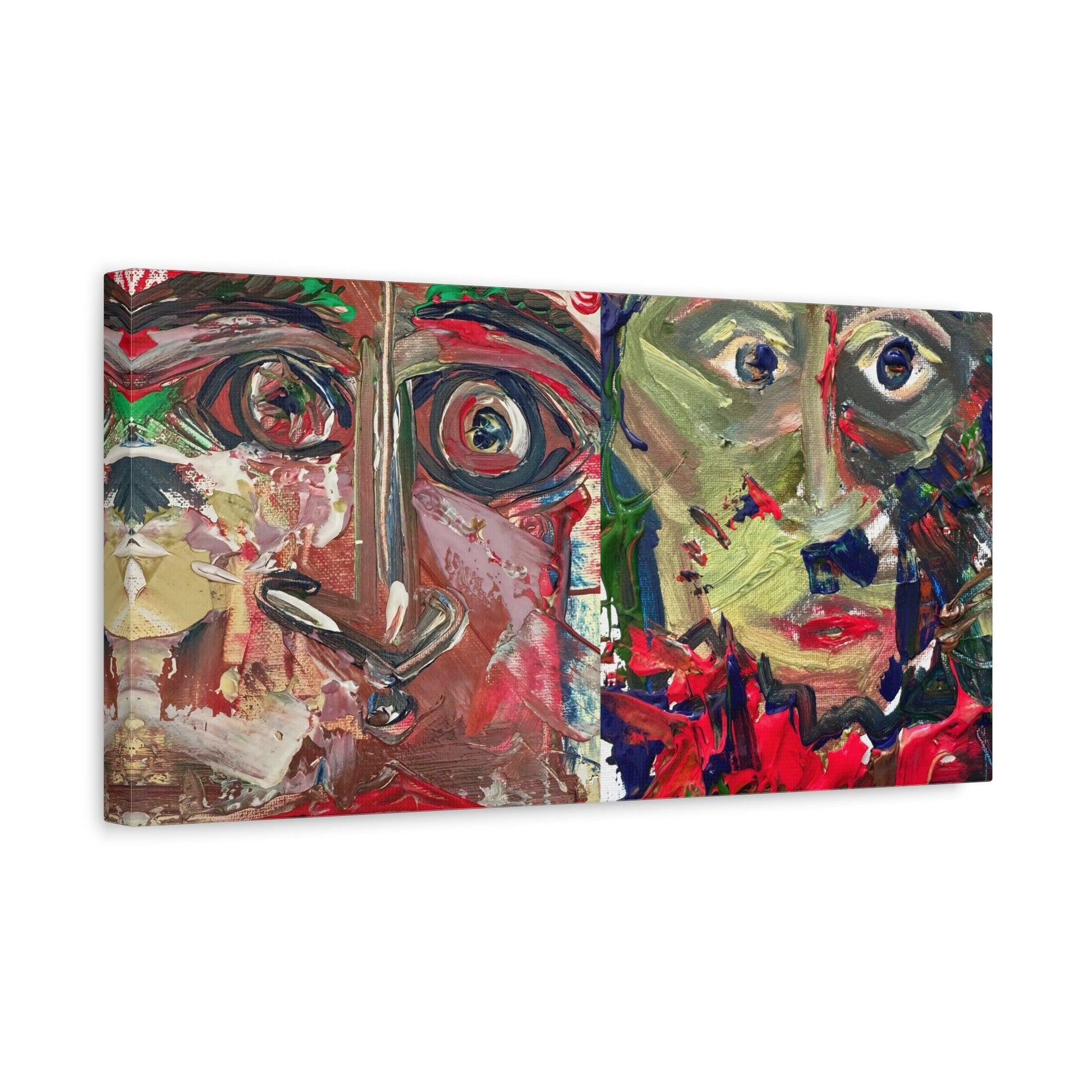 LIMITED EDITION - Dual Portrait Expressionism - Canvas Print - Katya Montes Art