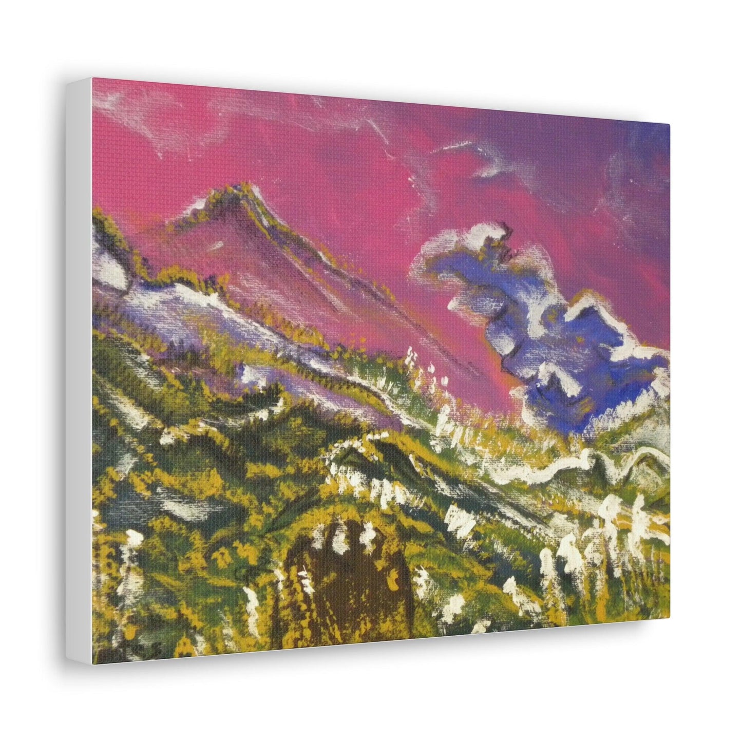 Canvas Gallery Wraps - Abstract Expressive Mountain Painting by Katya Montes - Katya Montes Art