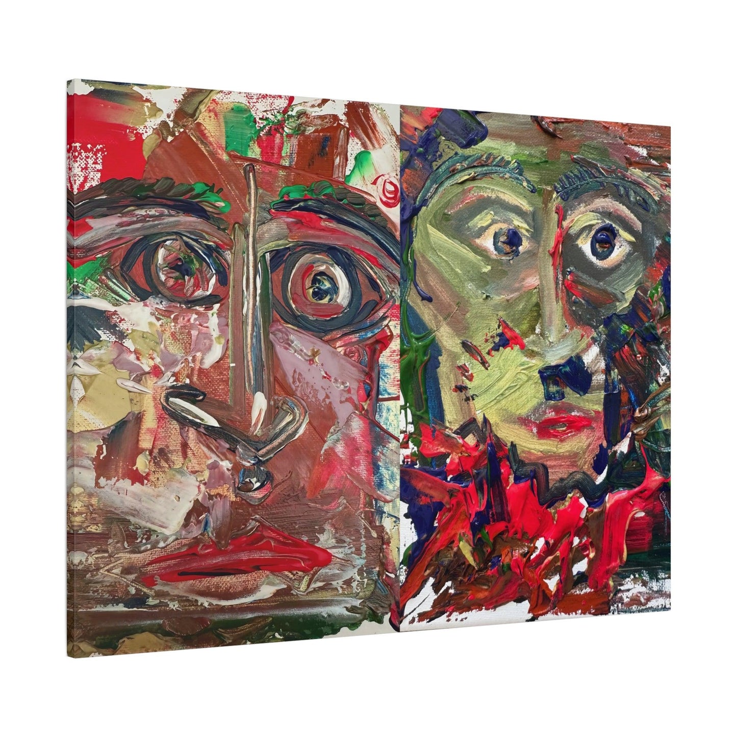 LIMITED EDITION - Dual Portrait Expressionism - Canvas Print - Katya Montes Art