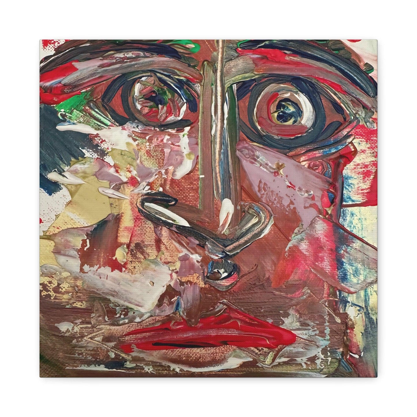 Angry Eyes Painting No.305 - Portrait Expressionism- Canvas Print - Katya Montes Art