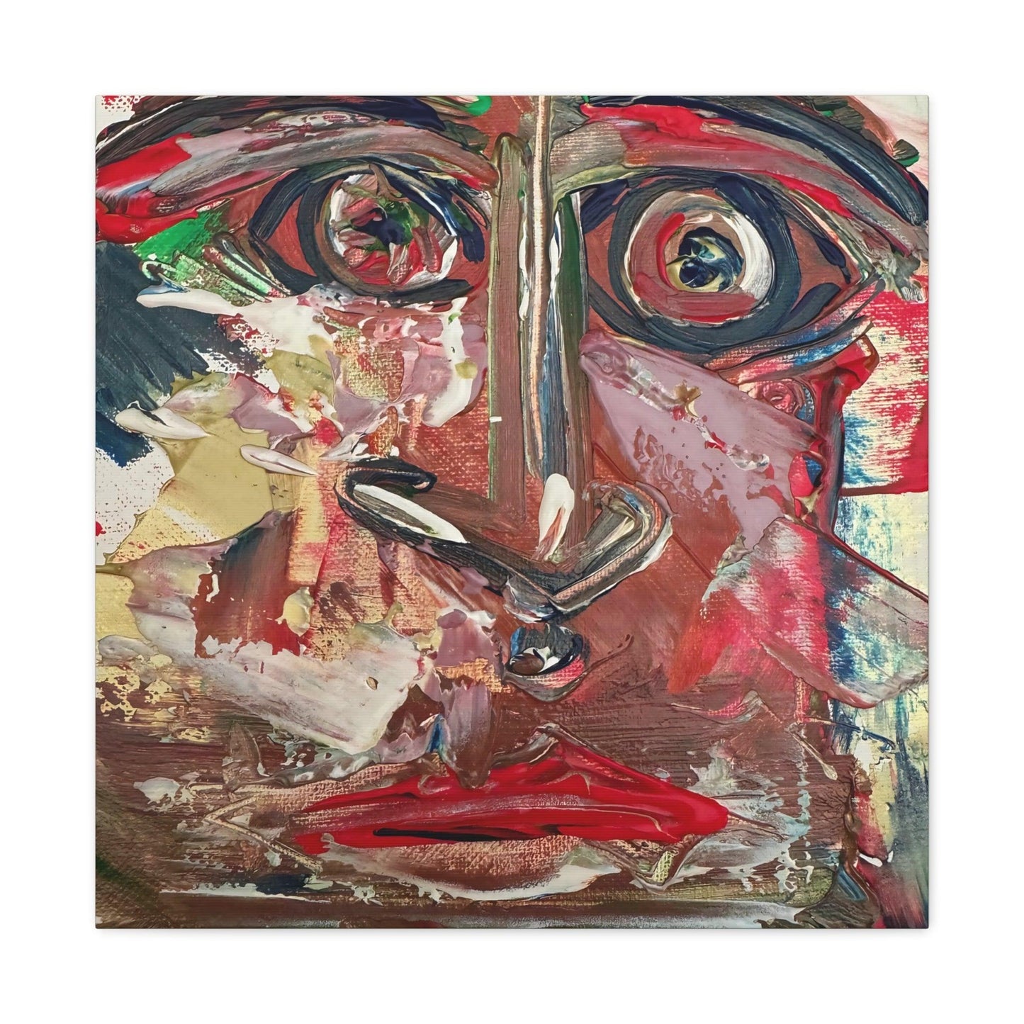 Angry Eyes Painting No.305 - Portrait Expressionism- Canvas Print - Katya Montes Art