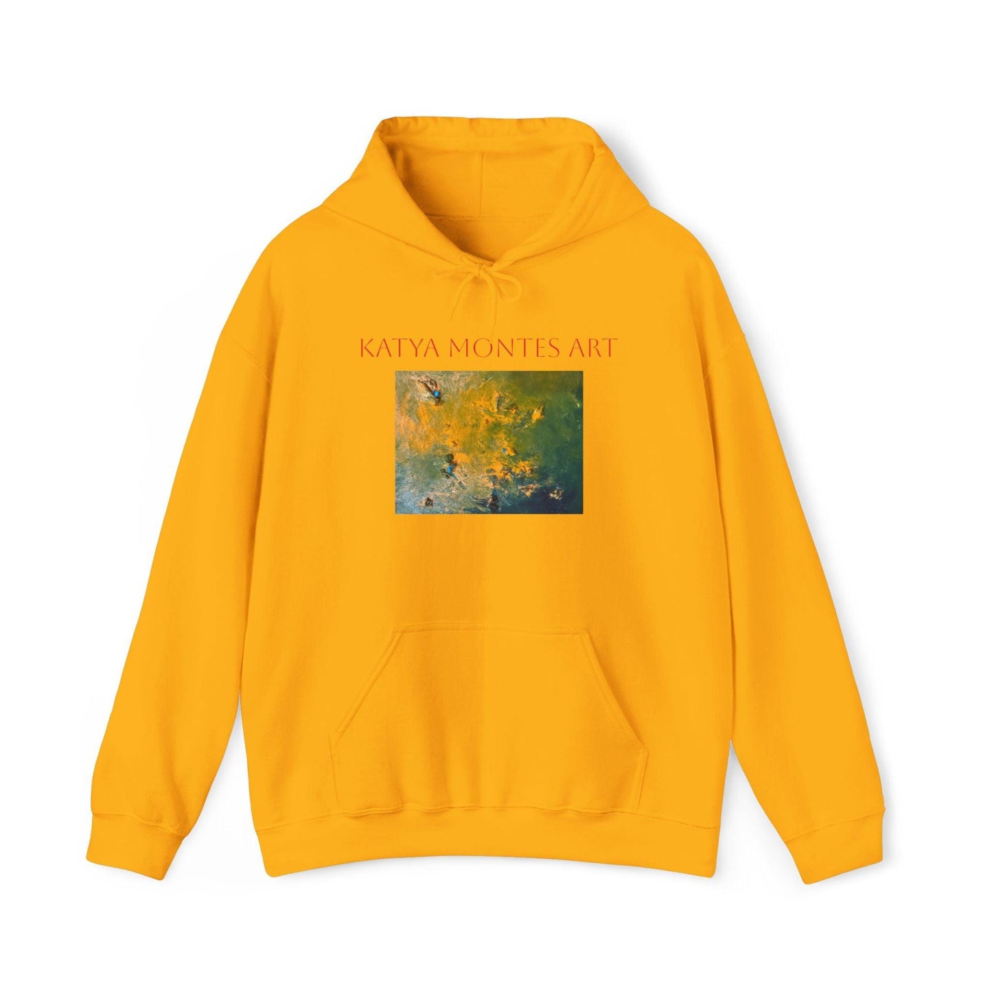 Abstract Painting Hooded Sweatshirt by Katya Montes - Katya Montes Art