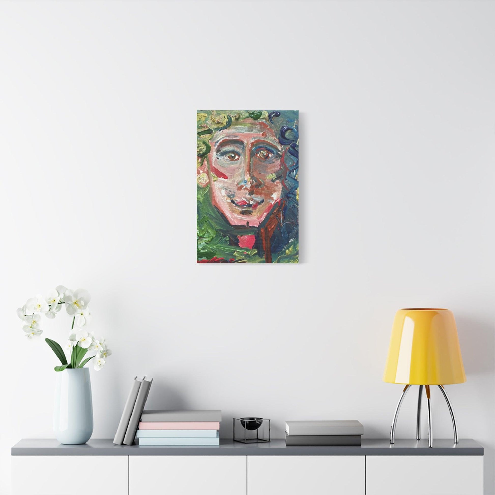 Smiling Face Portrait No. 302 - Canvas Art - Portrait Expressionism - Katya Montes Art