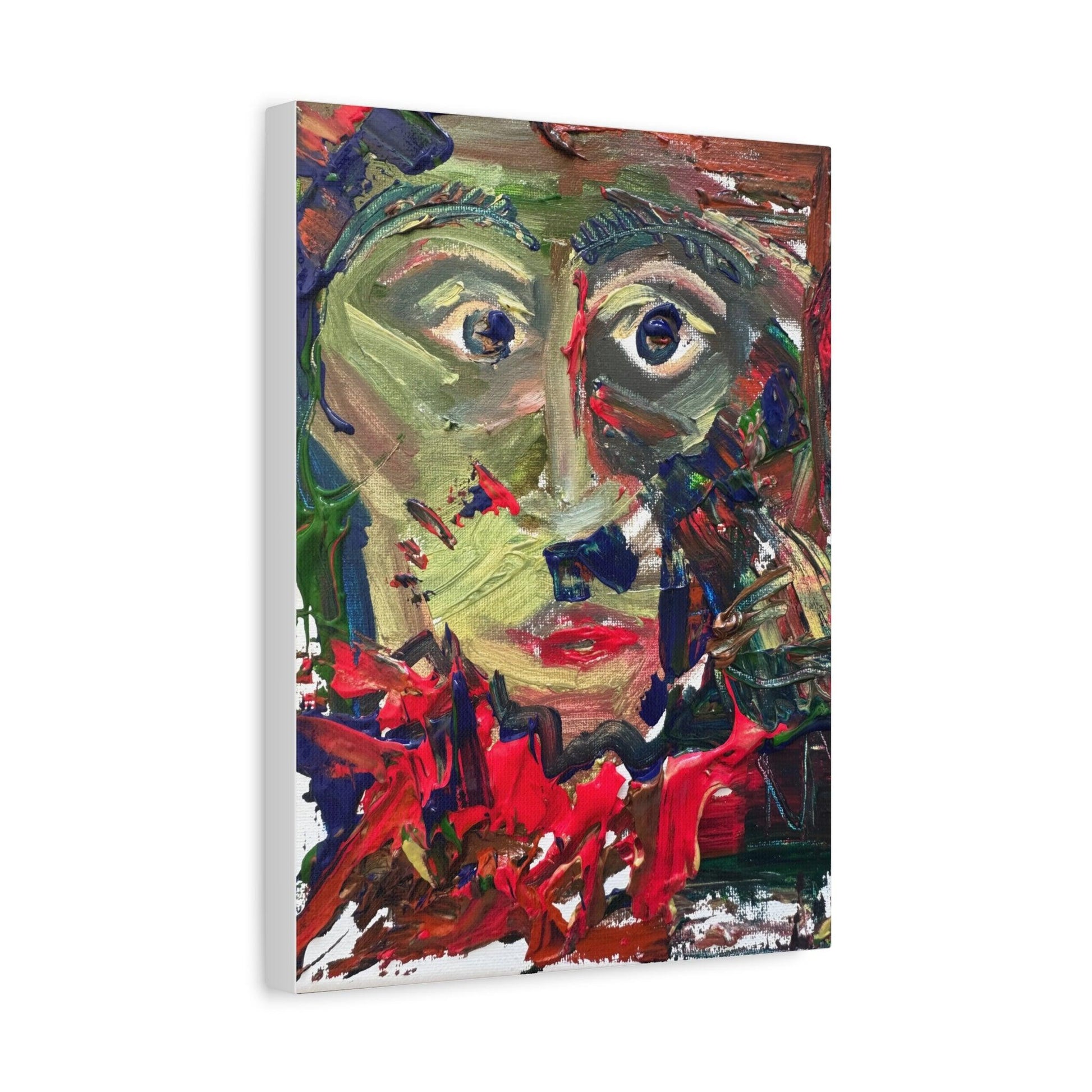 Painting No.301 - Canvas Print - Abstract Portrait Expressionism Painting - Katya Montes Art