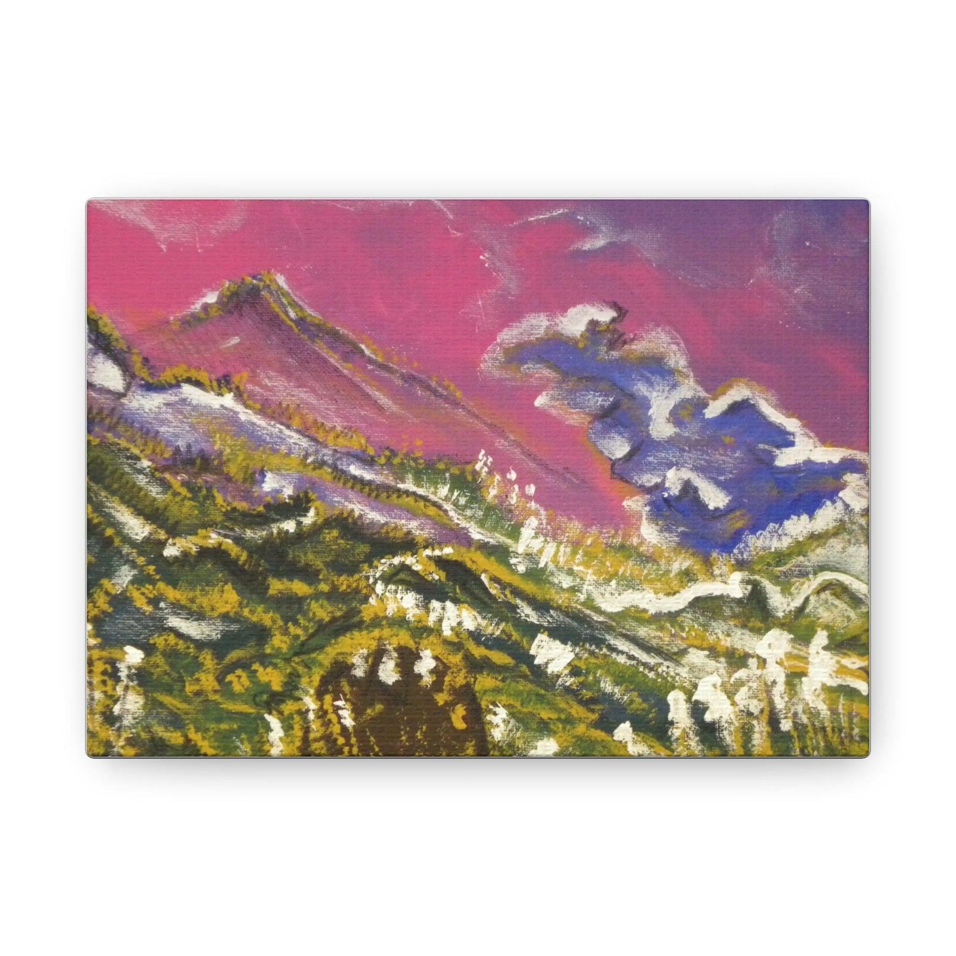 Canvas Gallery Wraps - Abstract Expressive Mountain Painting by Katya Montes - Katya Montes Art