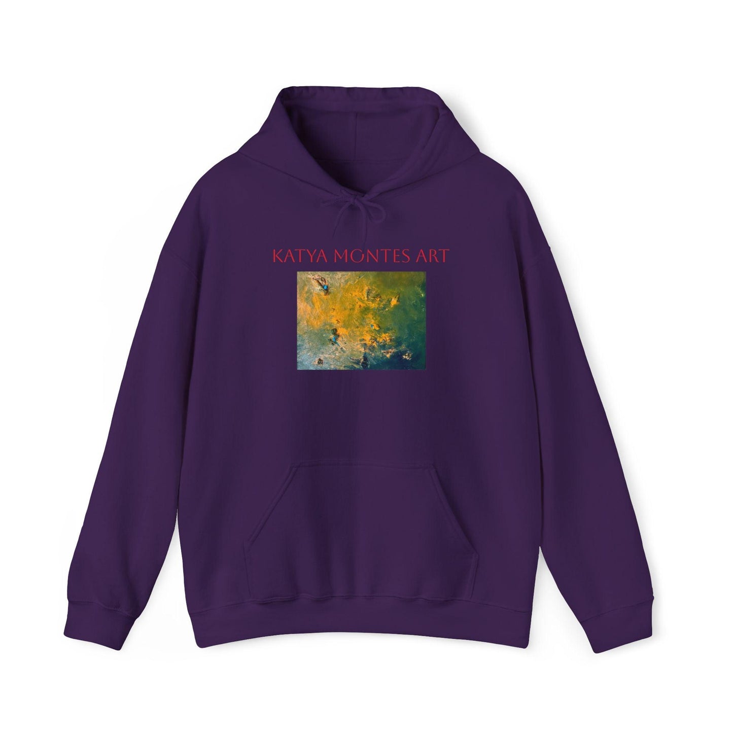 Abstract Painting Hooded Sweatshirt by Katya Montes - Katya Montes Art