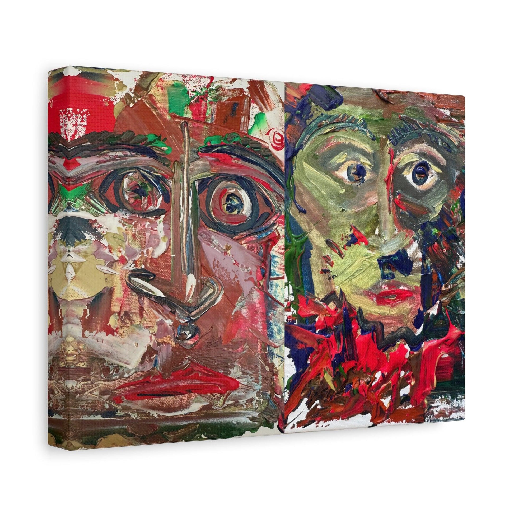 LIMITED EDITION - Dual Portrait Expressionism - Canvas Print - Katya Montes Art