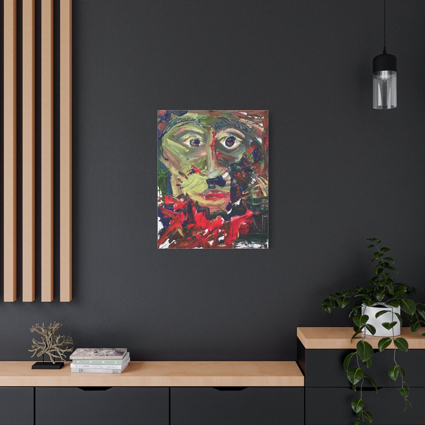 Painting No.301 - Canvas Print - Abstract Portrait Expressionism Painting - Katya Montes Art