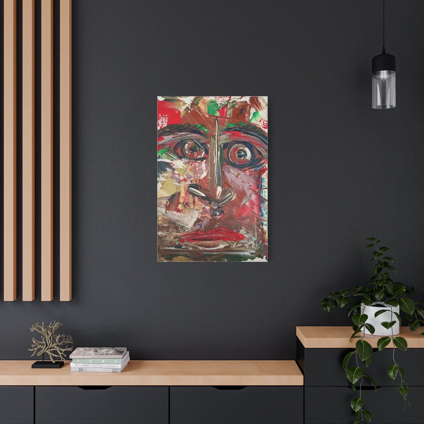 Angry Eyes Painting No.305 - Portrait Expressionism- Canvas Print - Katya Montes Art