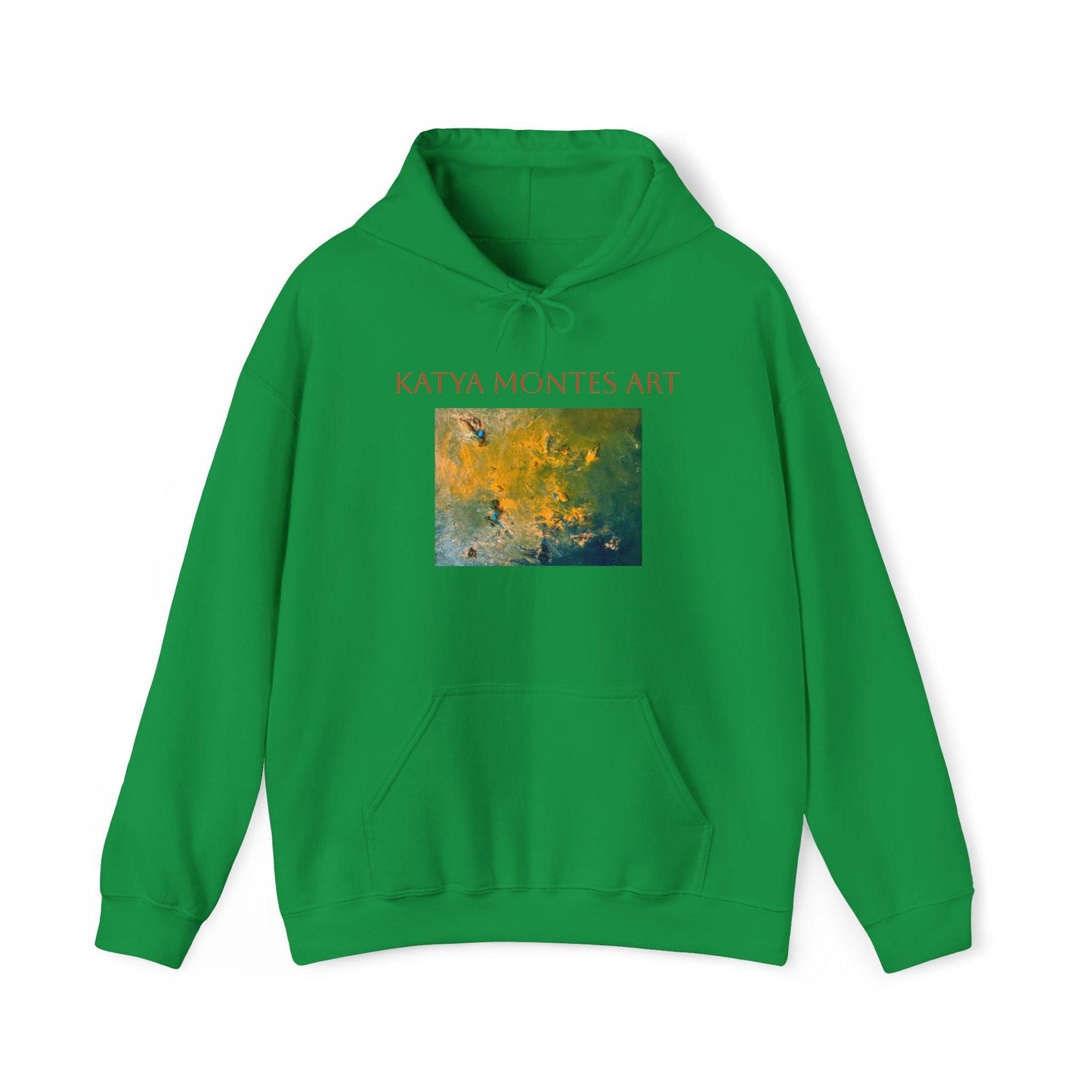 Abstract Painting Hooded Sweatshirt by Katya Montes - Katya Montes Art