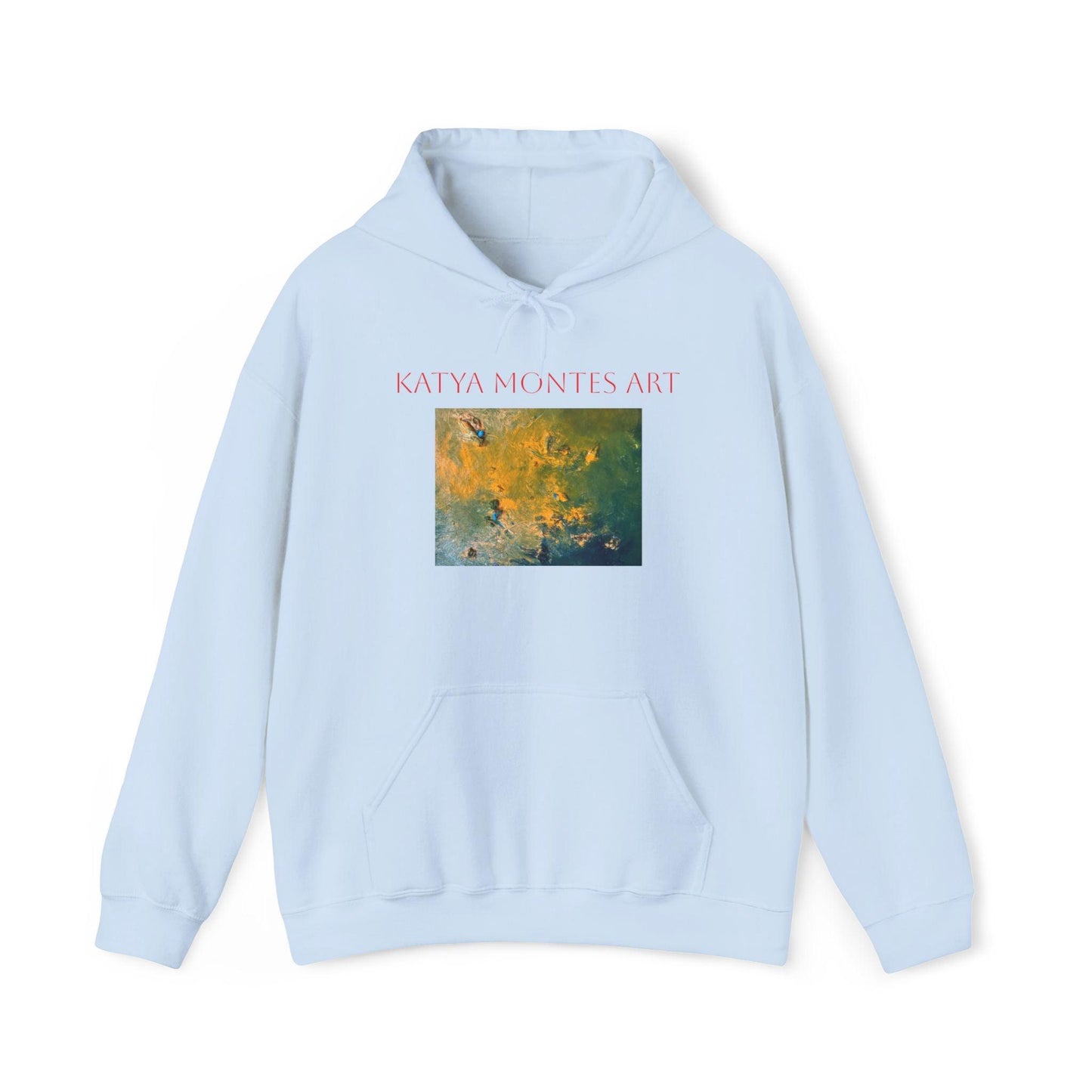 Abstract Painting Hooded Sweatshirt by Katya Montes - Katya Montes Art