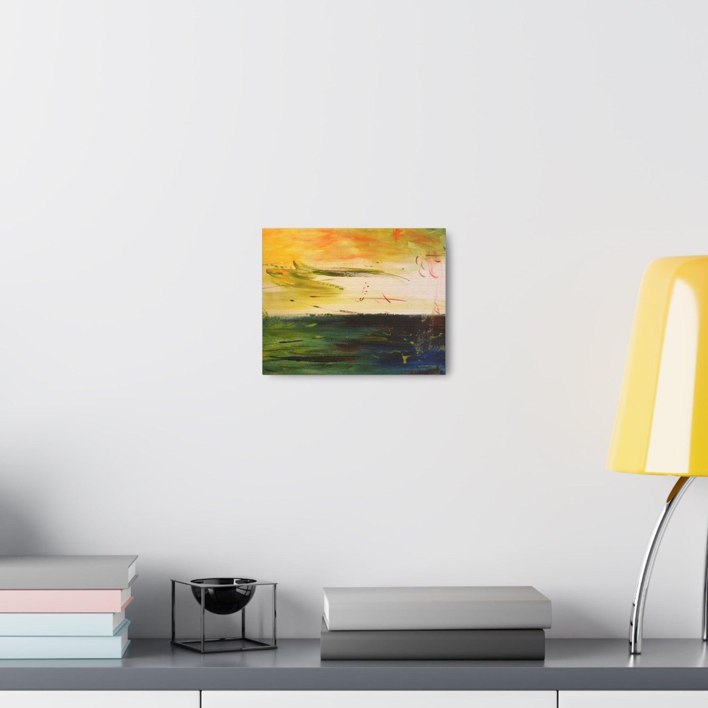 Abstract Yellow Water - Canvas Gallery Wrap - Katya Montes Art