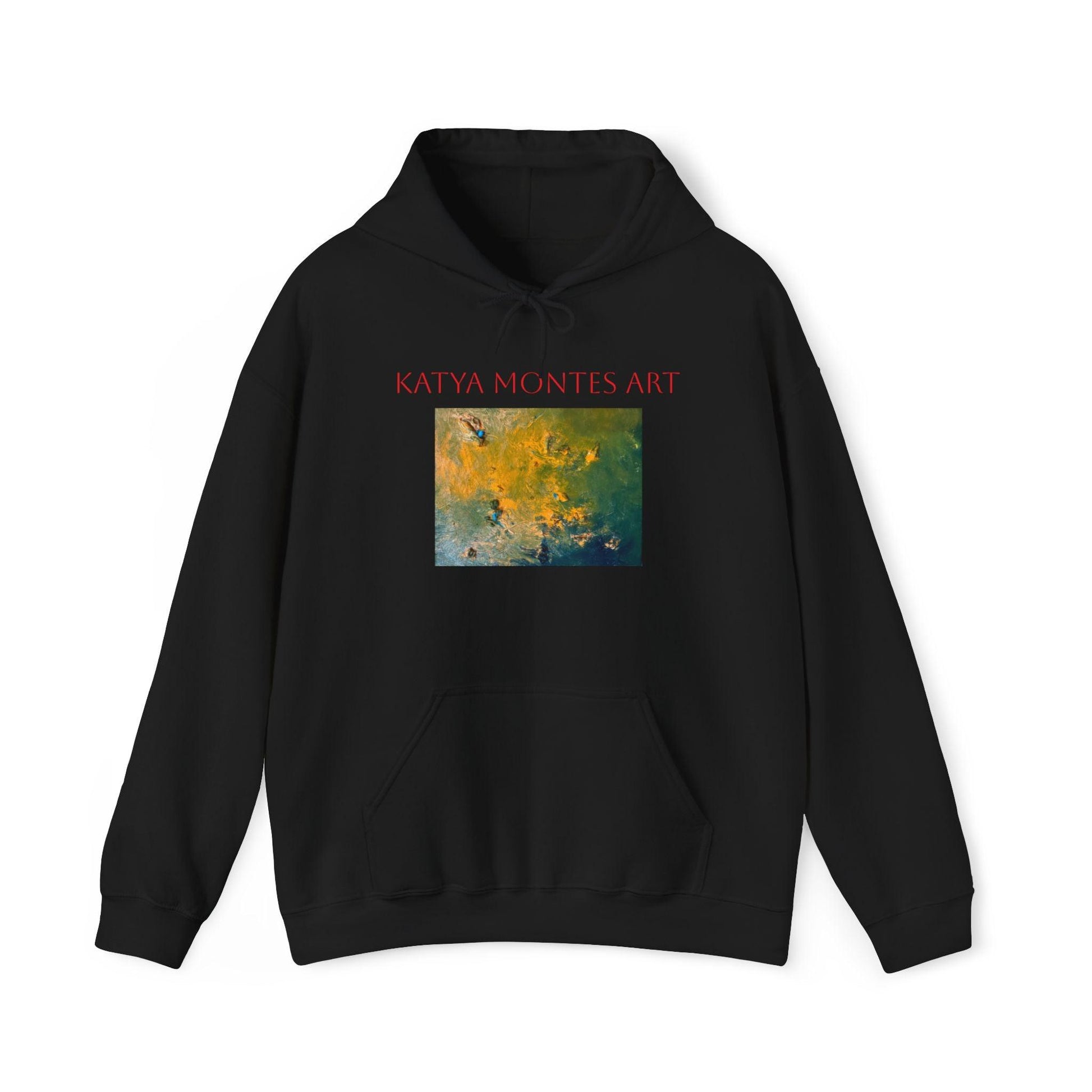 Abstract Painting Hooded Sweatshirt by Katya Montes - Katya Montes Art