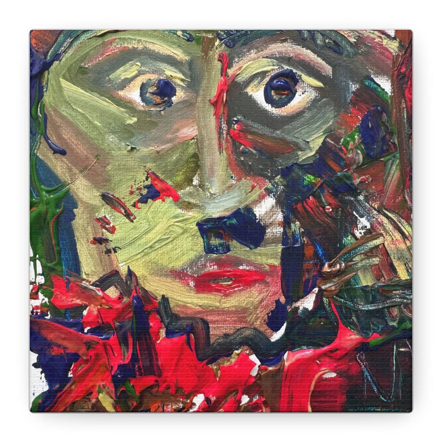 Painting No.301 - Canvas Print - Abstract Portrait Expressionism Painting - Katya Montes Art