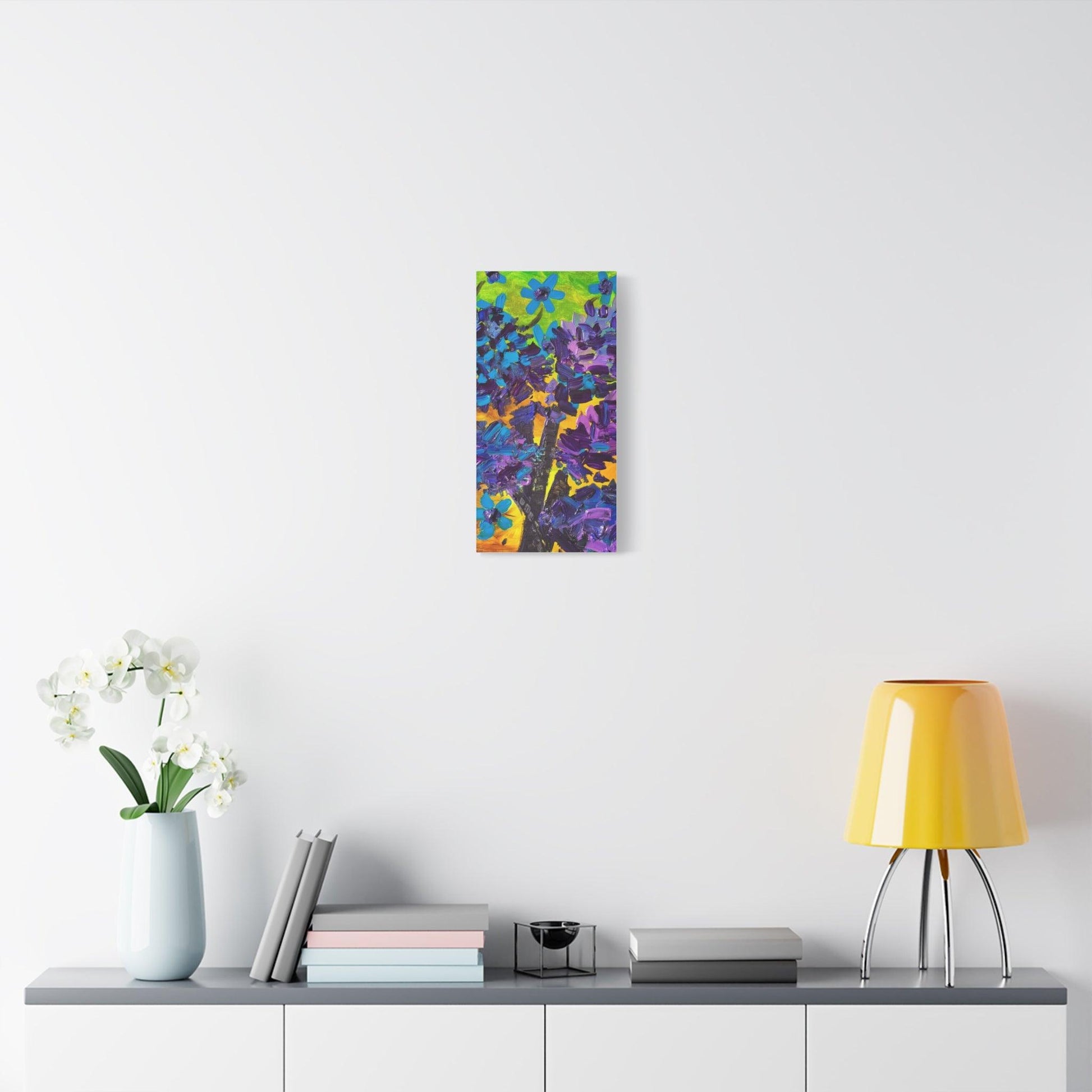 Lilac Flowers Expressionistic Painting - Canvas Print - Katya Montes Art