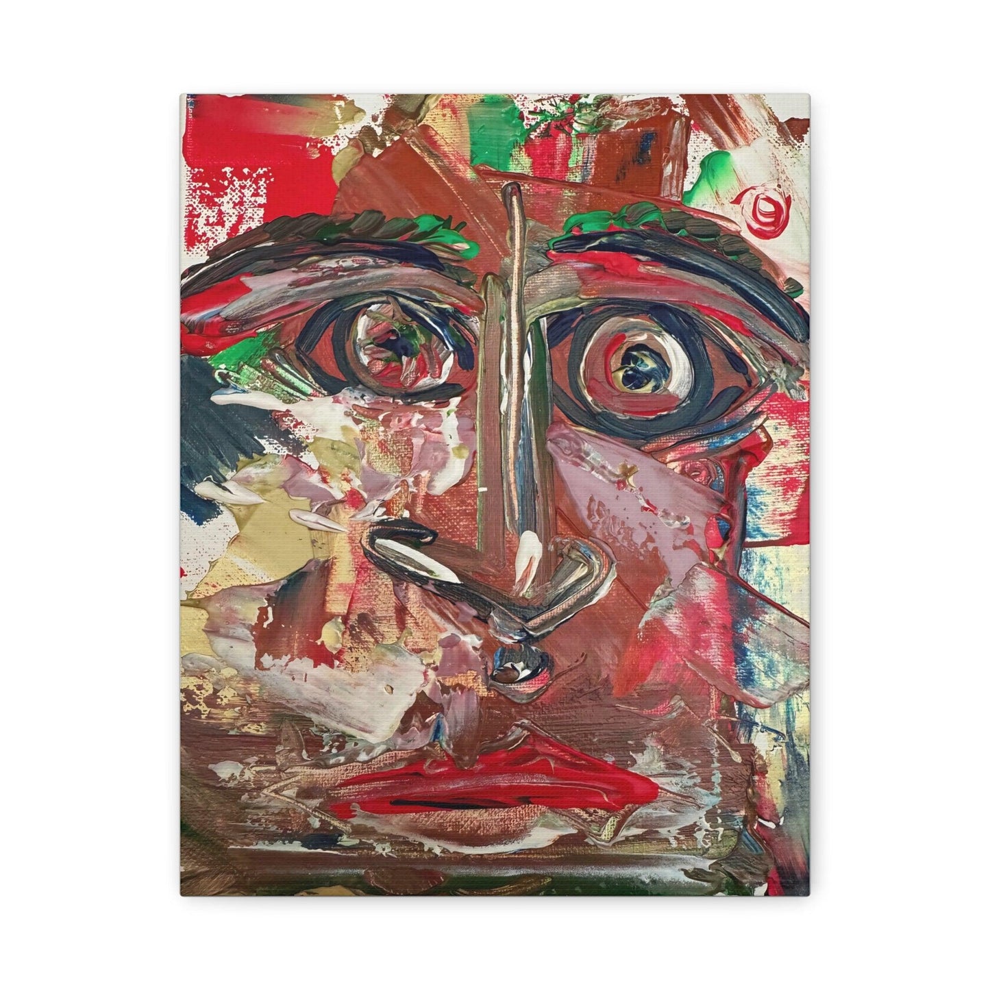 Angry Eyes Painting No.305 - Portrait Expressionism- Canvas Print - Katya Montes Art