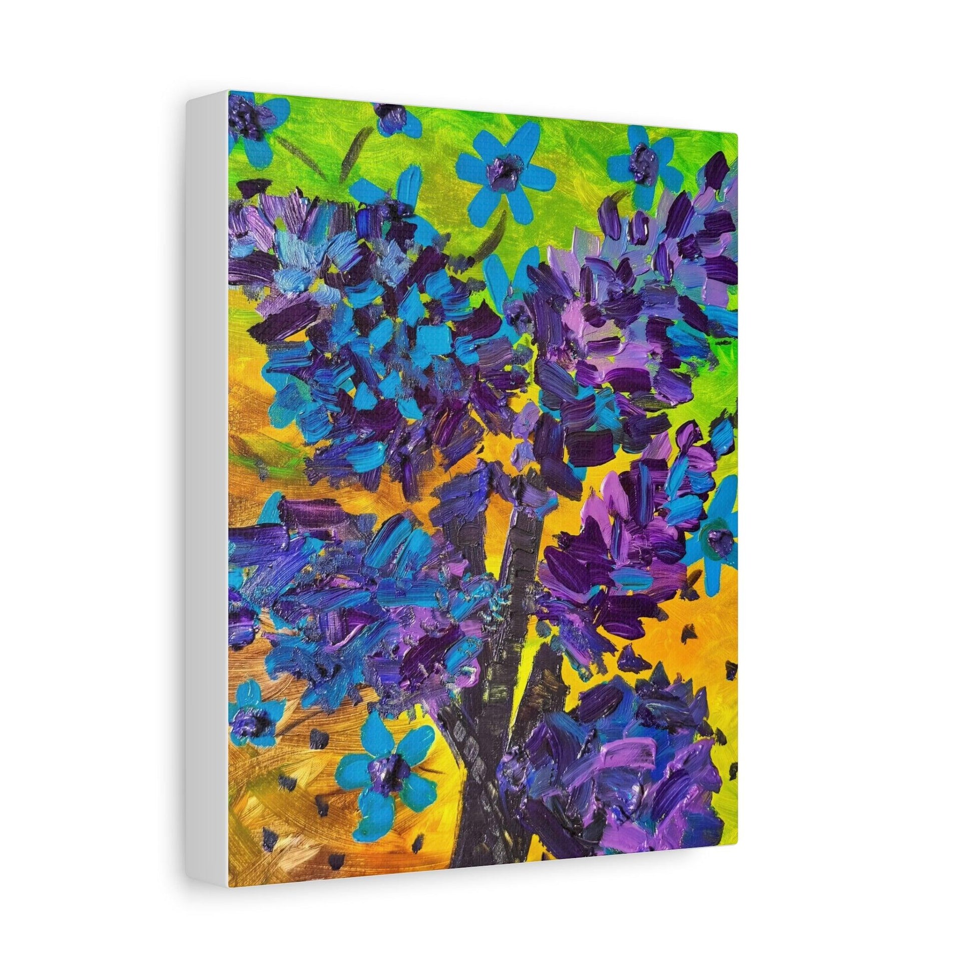 Lilac Flowers Expressionistic Painting - Canvas Print - Katya Montes Art