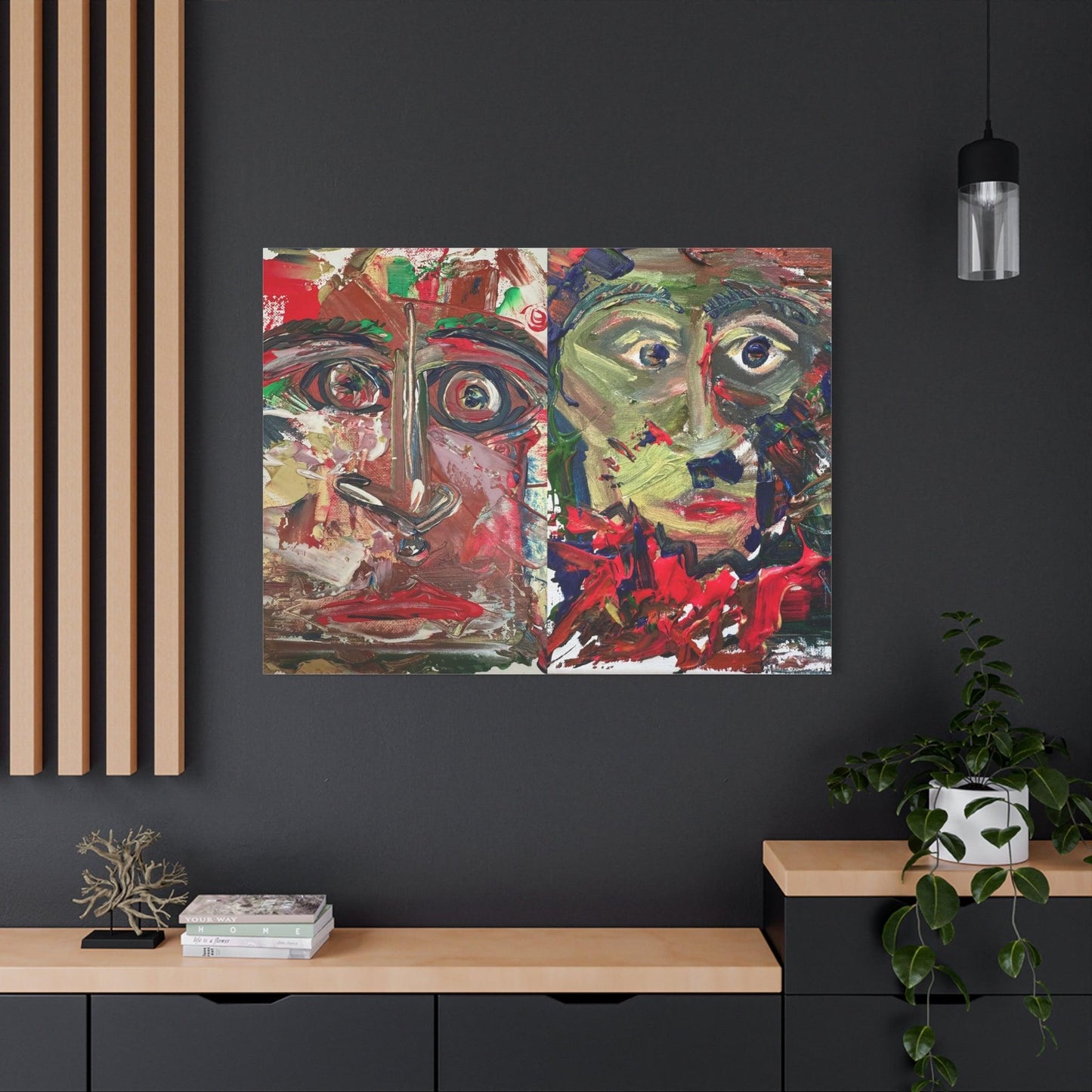 LIMITED EDITION - Dual Portrait Expressionism - Canvas Print - Katya Montes Art