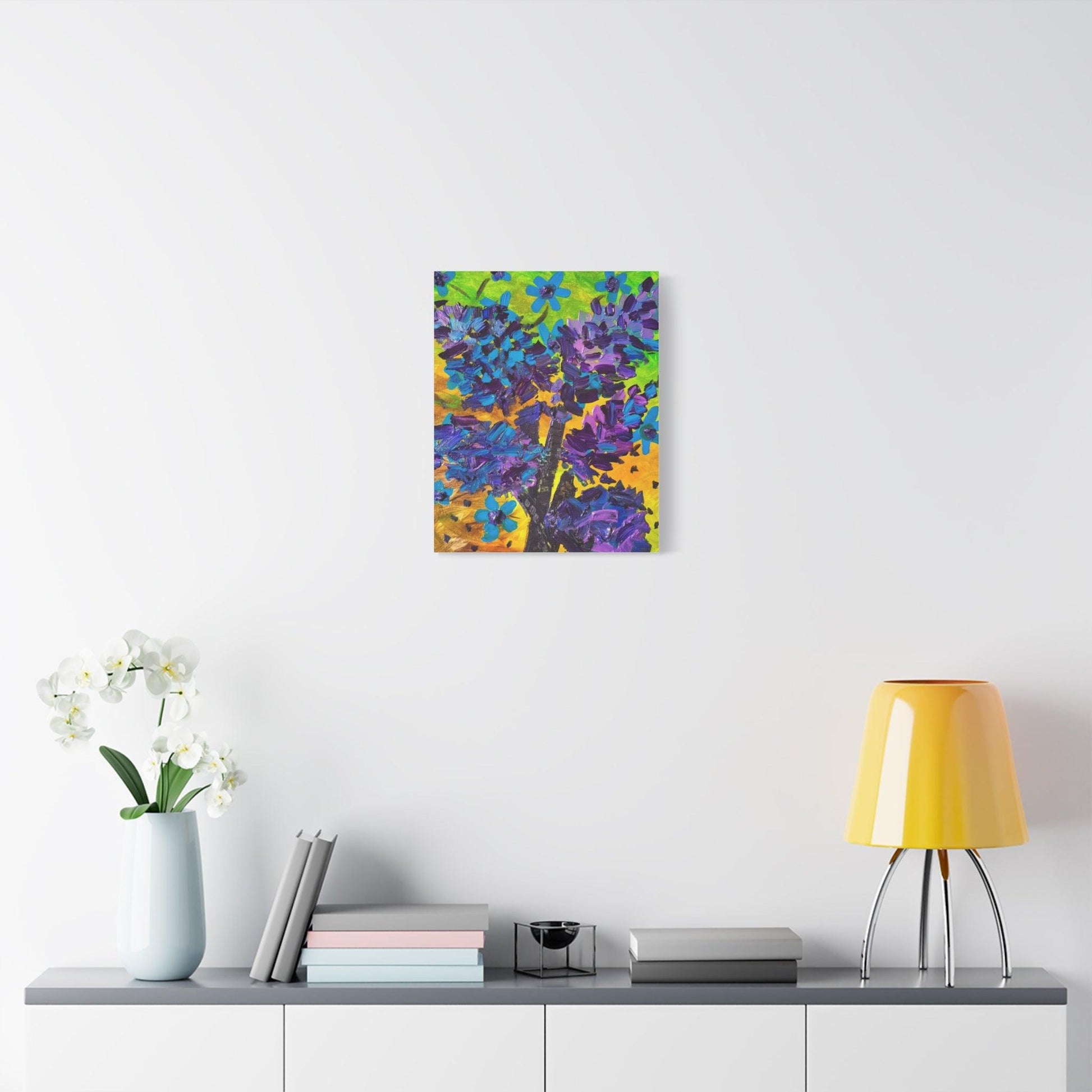 Lilac Flowers Expressionistic Painting - Canvas Print - Katya Montes Art