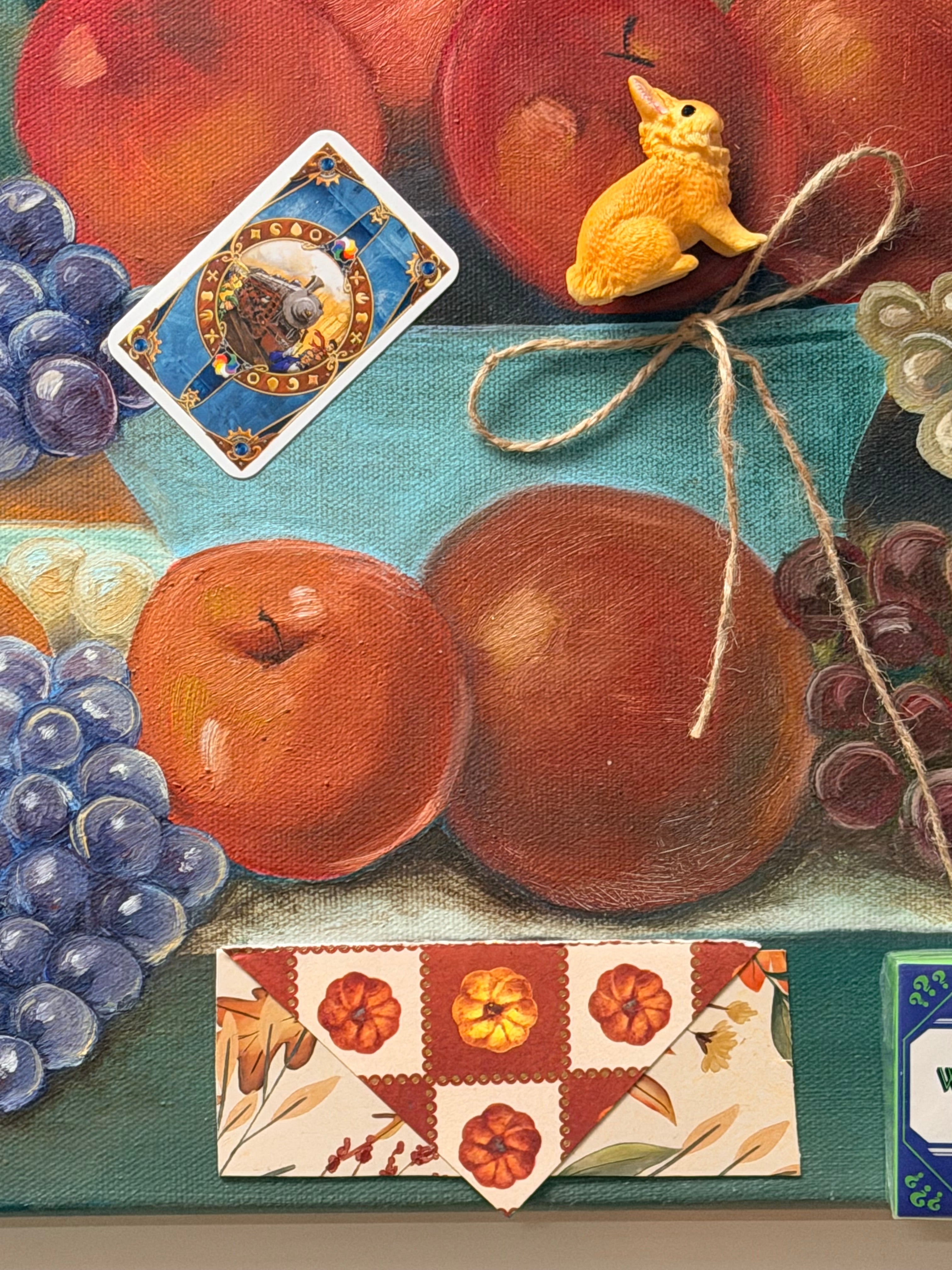 "Riddle Me This" 3D Mixed Media Assemblage Painting – Whimsical Still Life (16" x 24")
